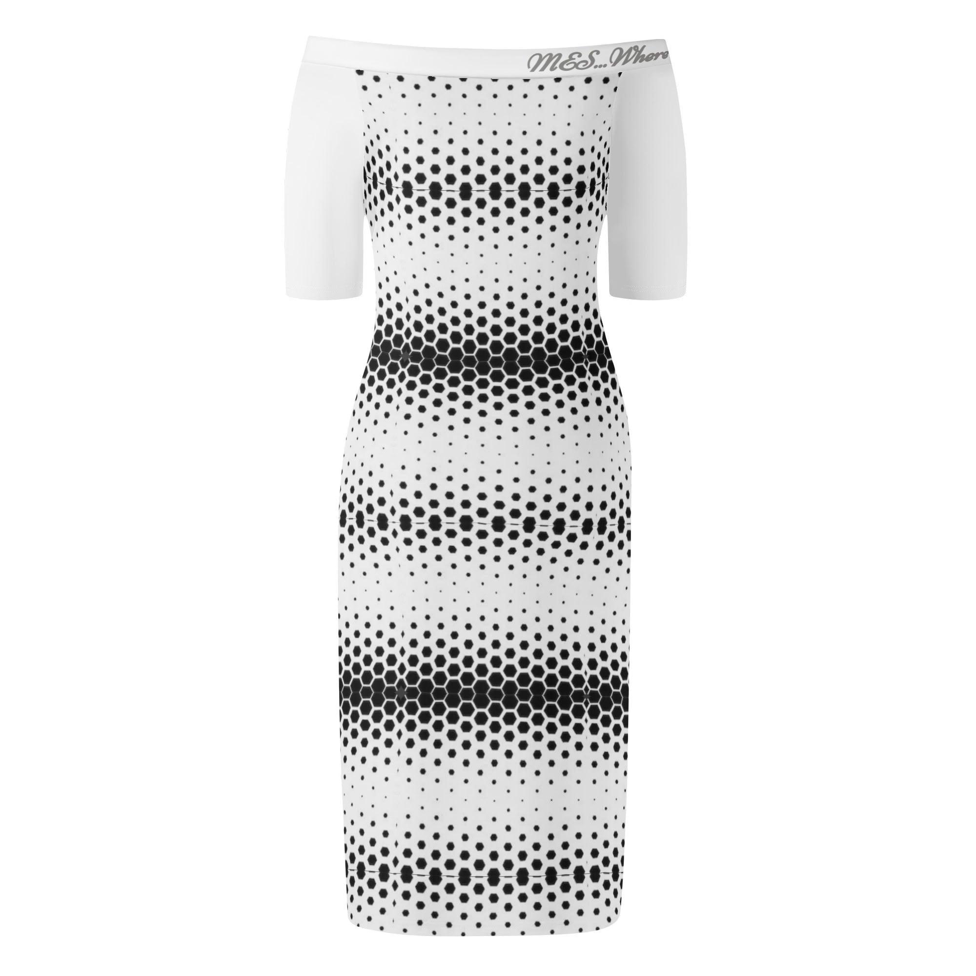 Women's Off The Shoulder Office/Evening Dress - MES...Where