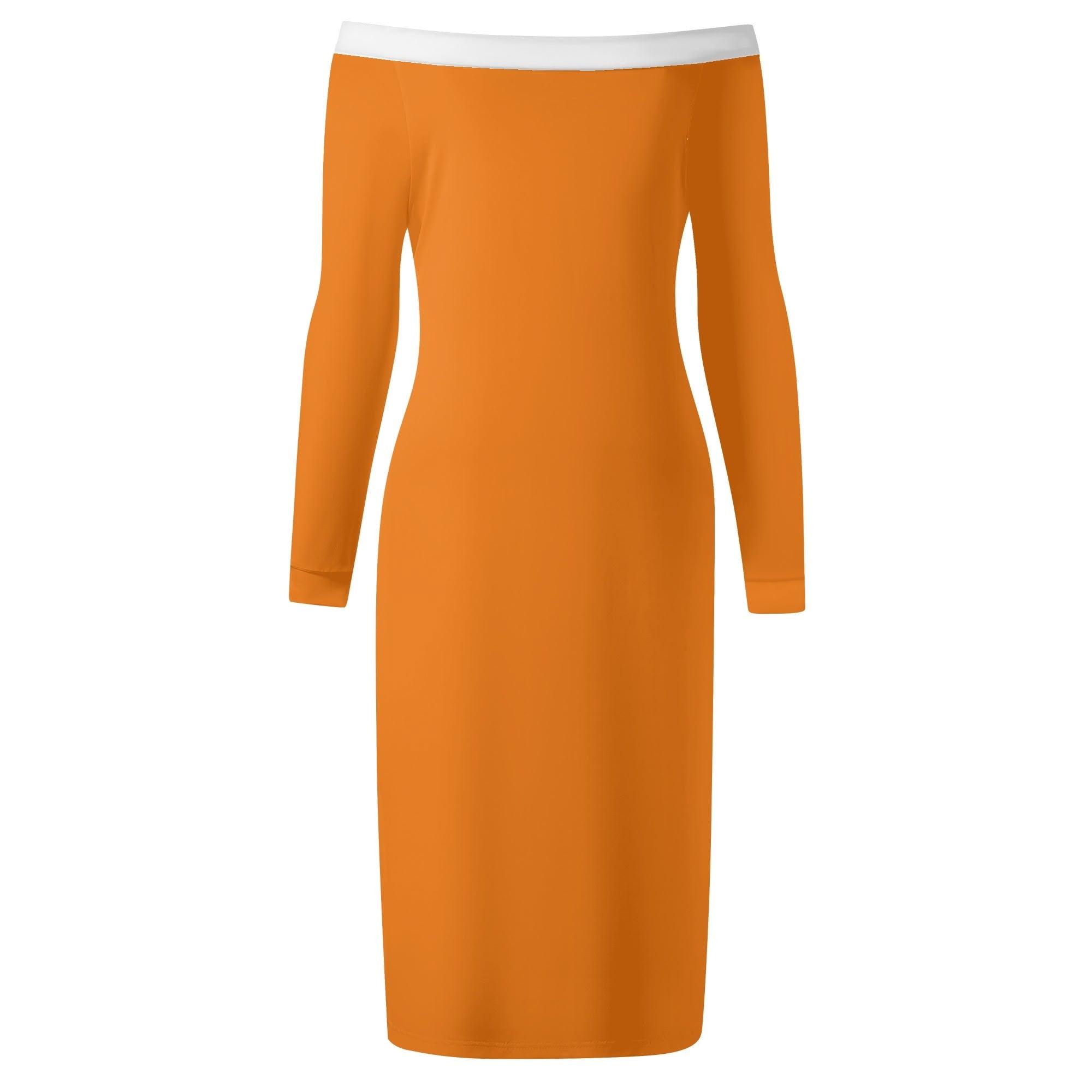 Women's Off The Shoulder Long Sleeve Elegant Wrap Dress - MES...Where