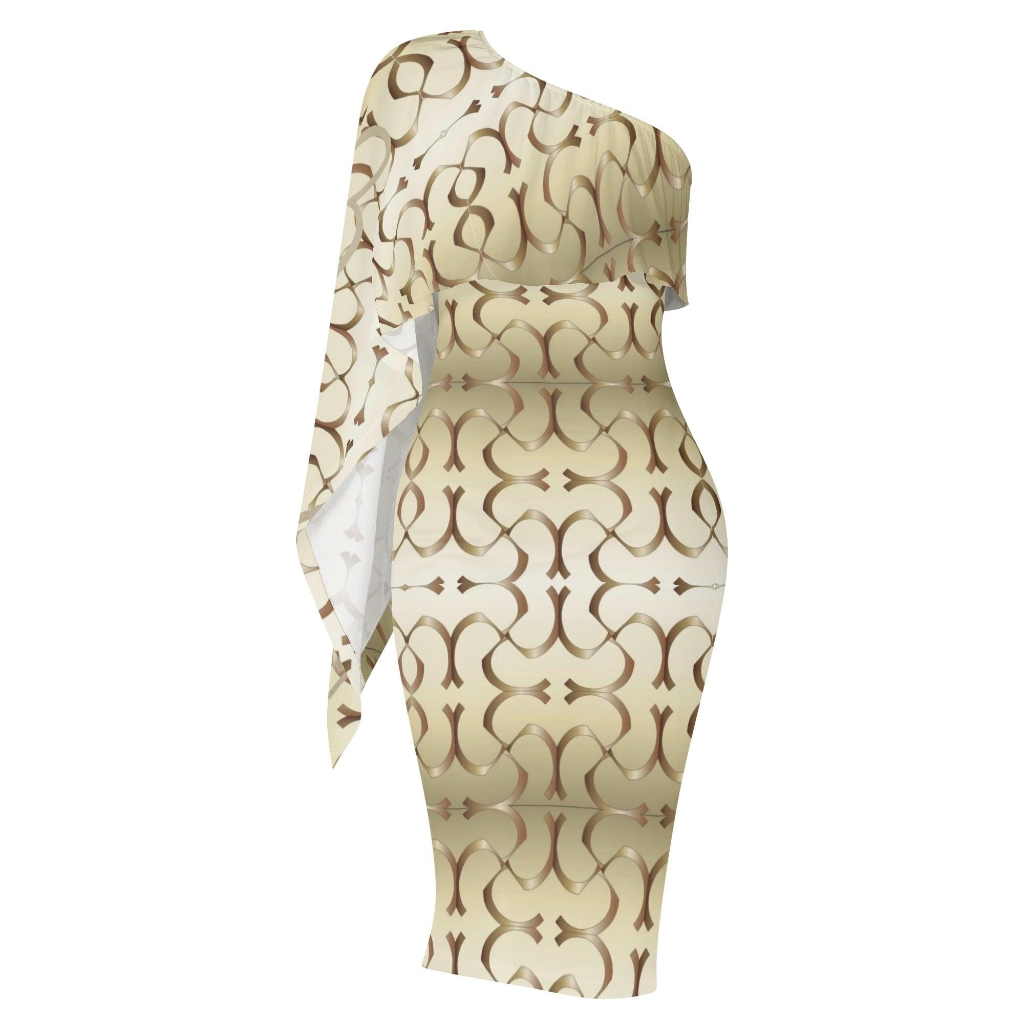 Women's Long Sleeve One Shoulder Party/Evening Dress - MES...Where