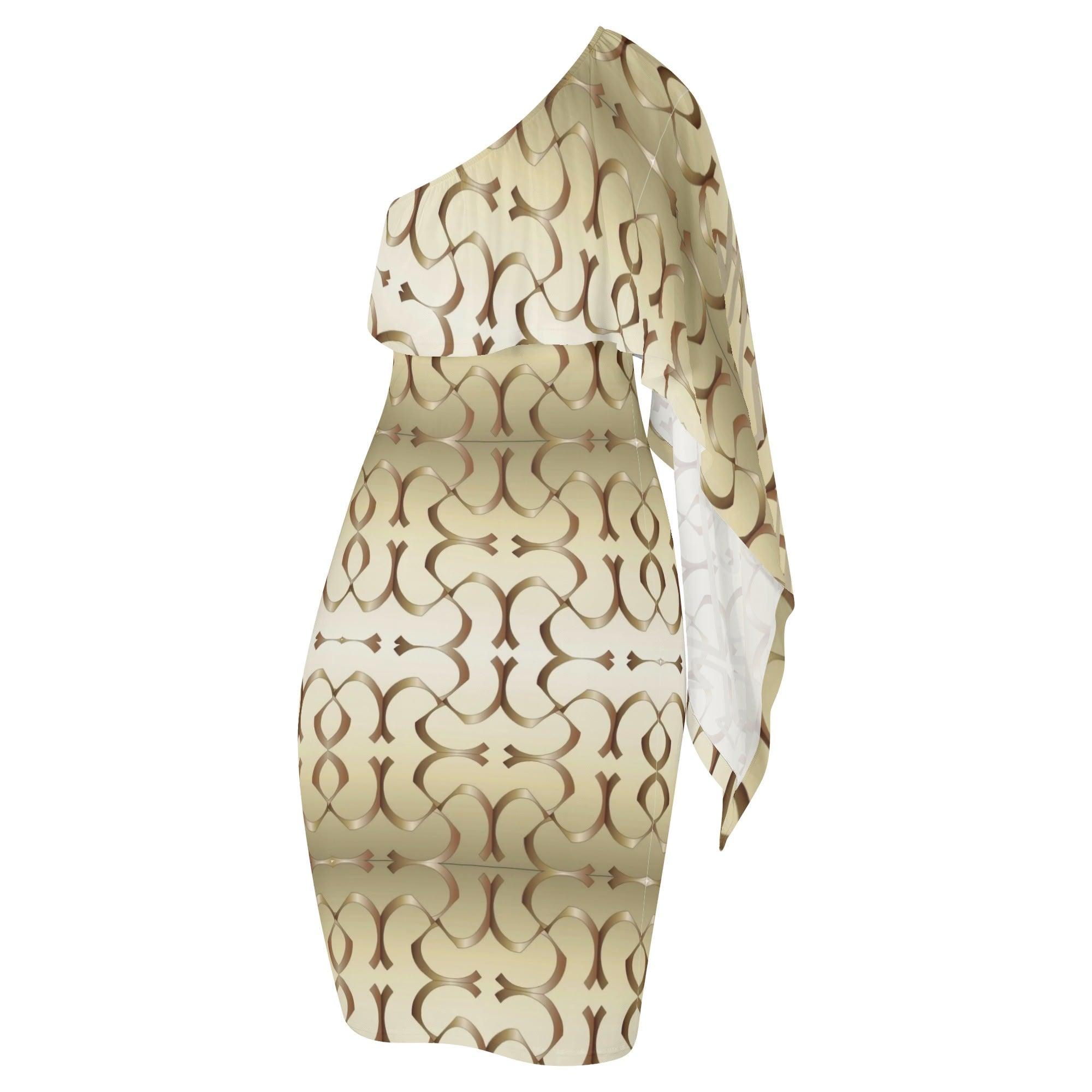 Women's Long Sleeve One Shoulder Party/Evening Dress - MES...Where