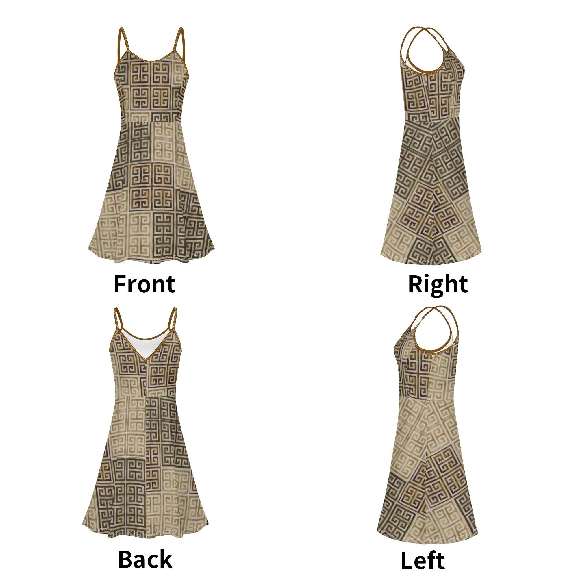 Women's Lounge Sleeveless Adjustable Spaghetti Strap Short Swing Dress - MES...Where