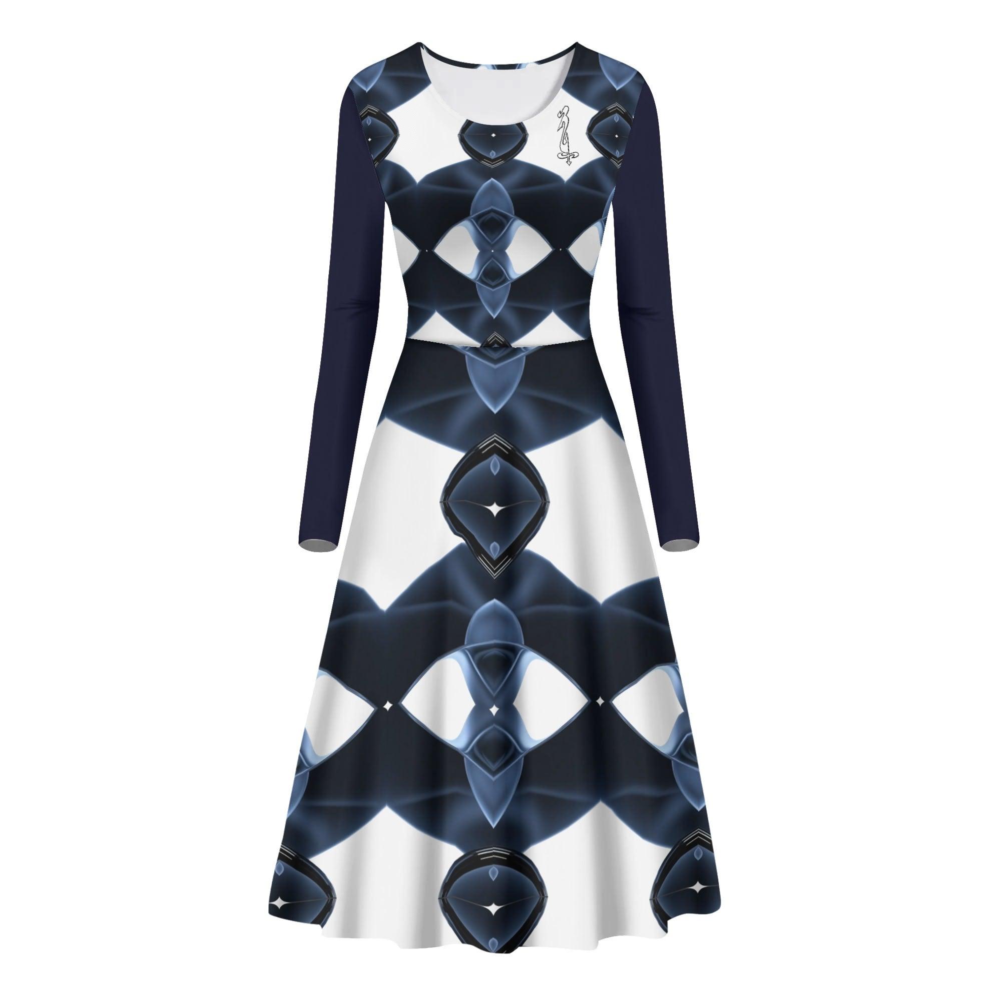Womens Long Sleeves Flowy Long Dresses - MES...Where