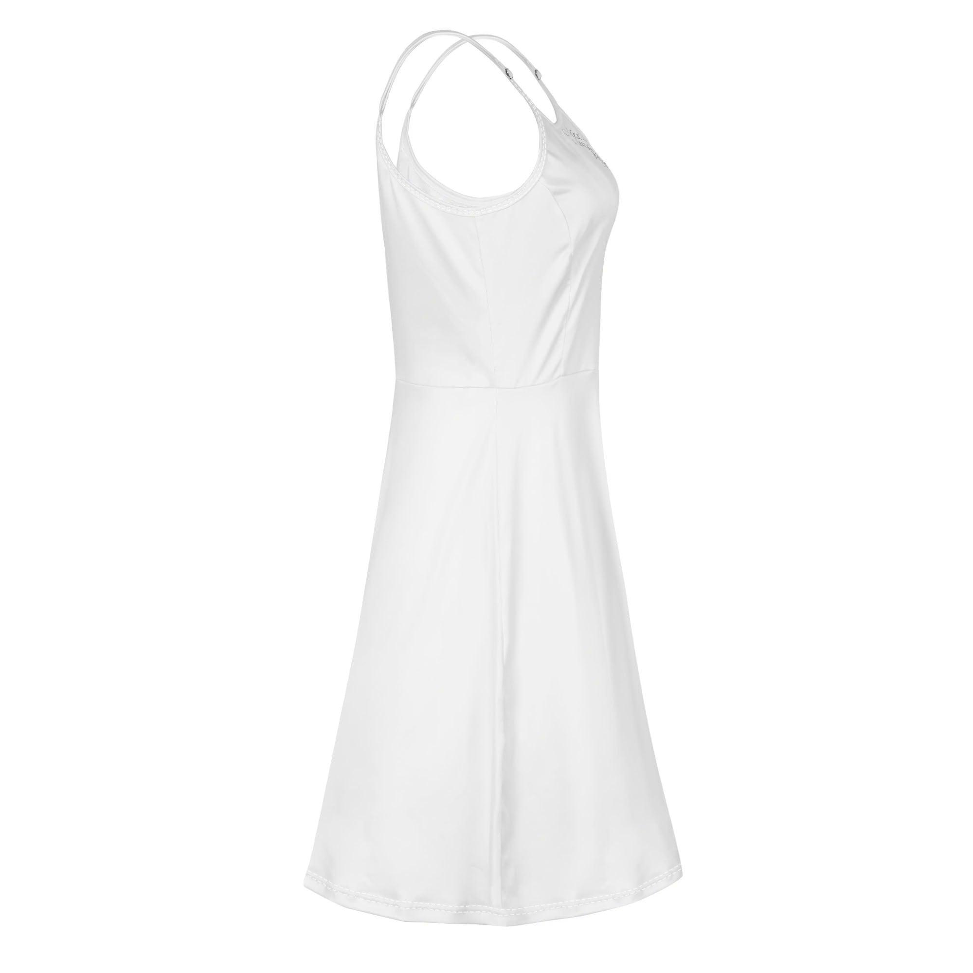 Women's Lounge Sleeveless Adjustable Spaghetti Strap Short Swing Dress - MES...Where