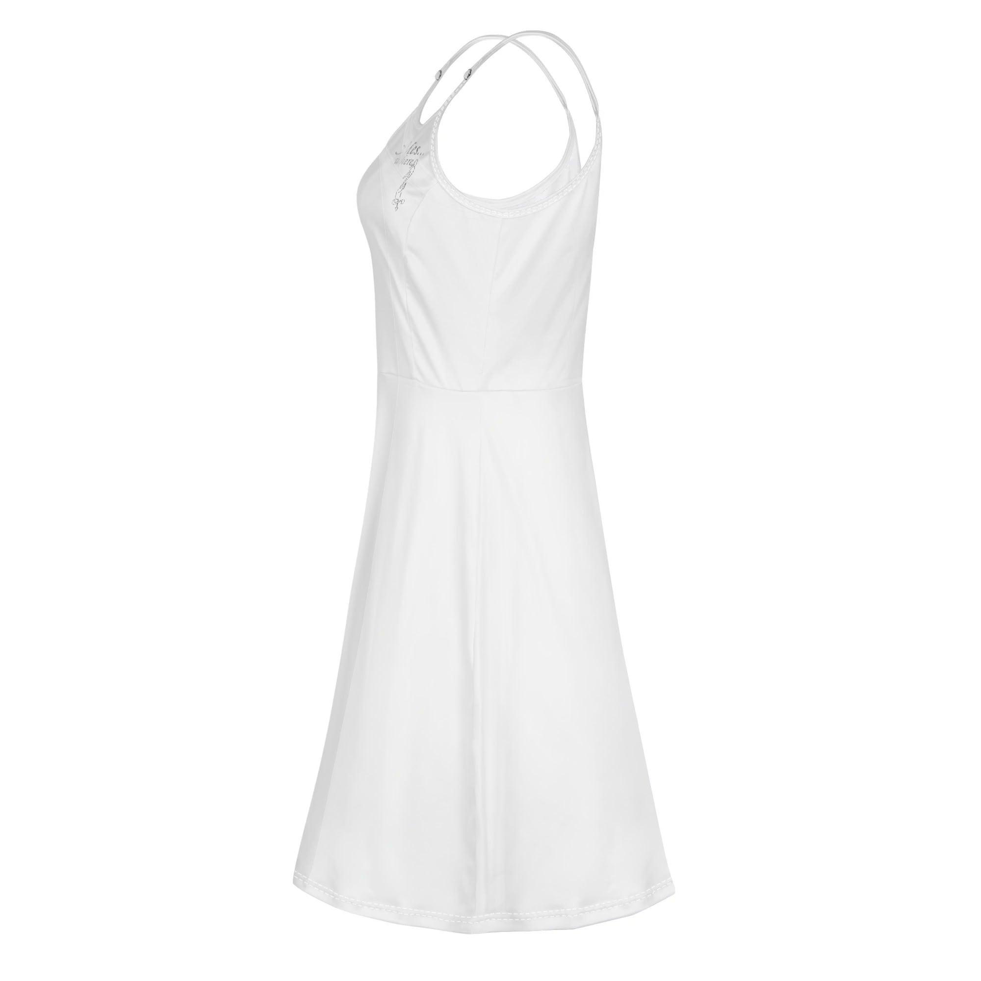 Women's Lounge Sleeveless Adjustable Spaghetti Strap Short Swing Dress - MES...Where