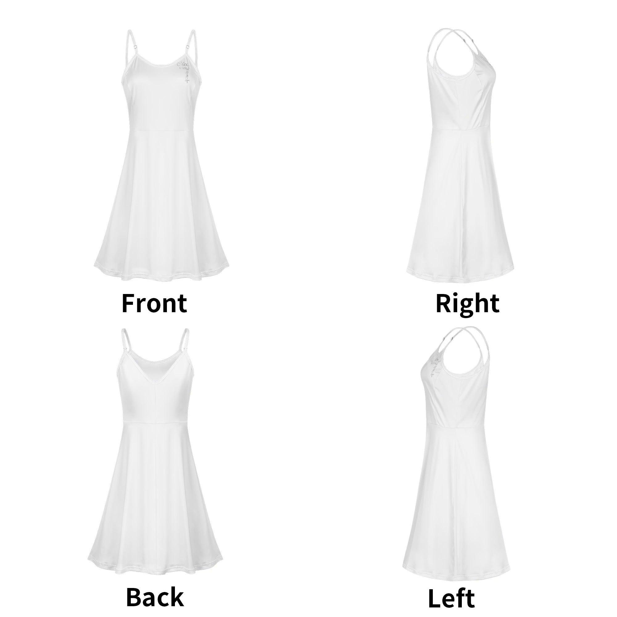 Women's Lounge Sleeveless Adjustable Spaghetti Strap Short Swing Dress - MES...Where