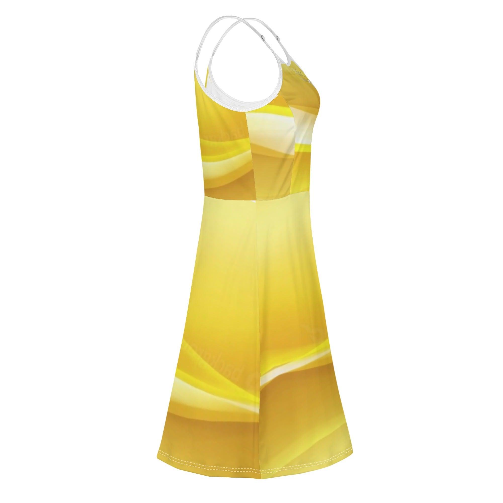 Women's Lounge Sleeveless Adjustable Spaghetti Strap Short Swing Dress - MES...Where