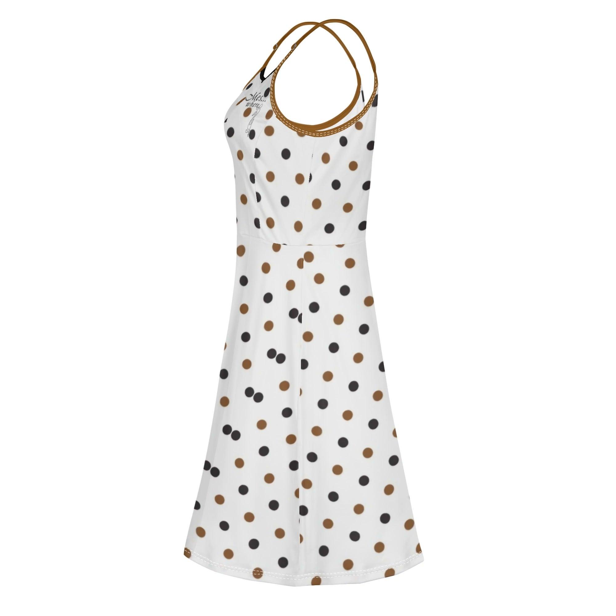 Women's Lounge Sleeveless Adjustable Spaghetti Strap Short Swing Dress - MES...Where