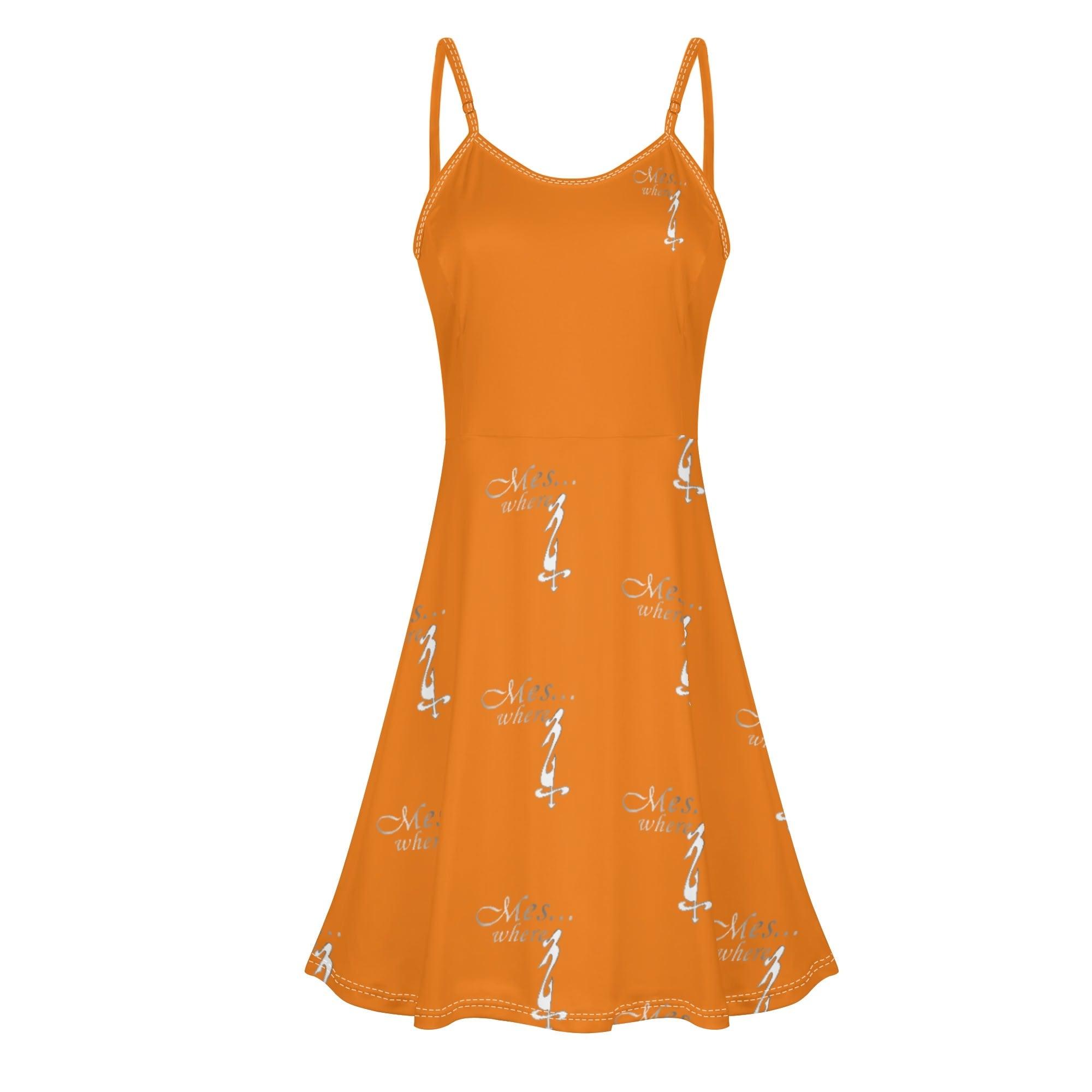 Women's Lounge Sleeveless Adjustable Spaghetti Strap Short Swing Dress - MES...Where