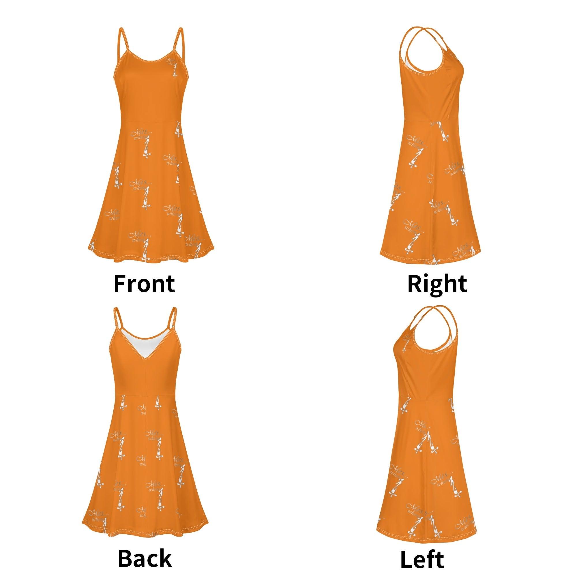 Women's Lounge Sleeveless Adjustable Spaghetti Strap Short Swing Dress - MES...Where