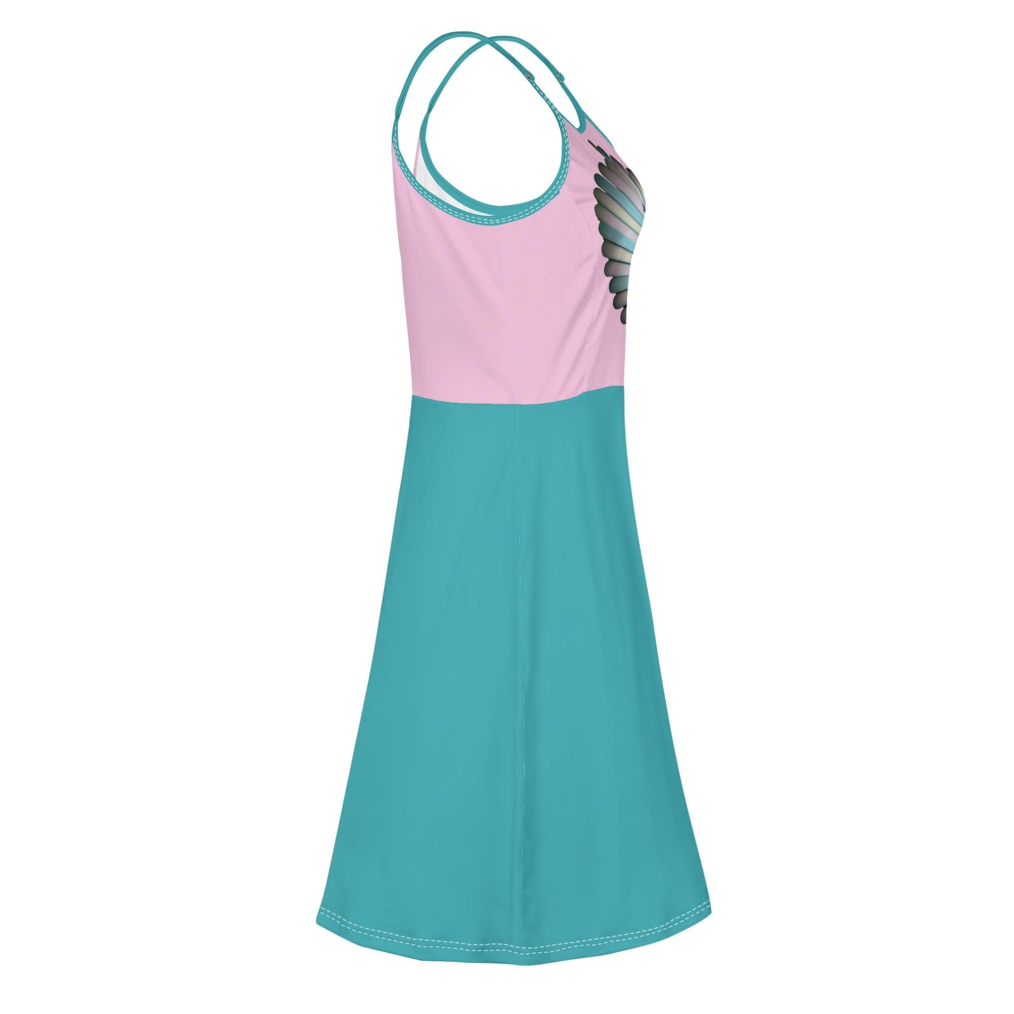 Women's Lounge Sleeveless Adjustable Spaghetti Strap Short Swing Dress - MES...Where