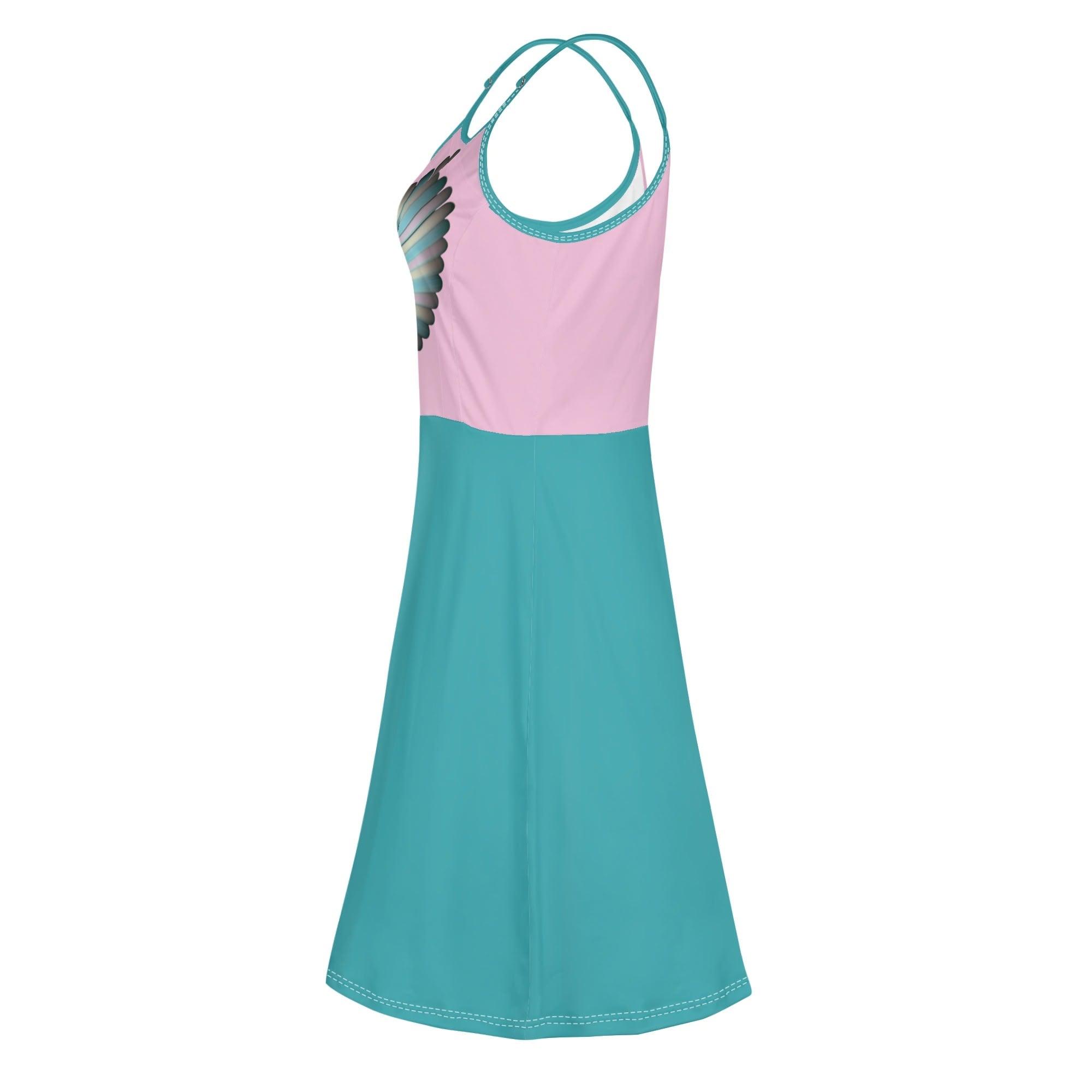 Women's Lounge Sleeveless Adjustable Spaghetti Strap Short Swing Dress - MES...Where