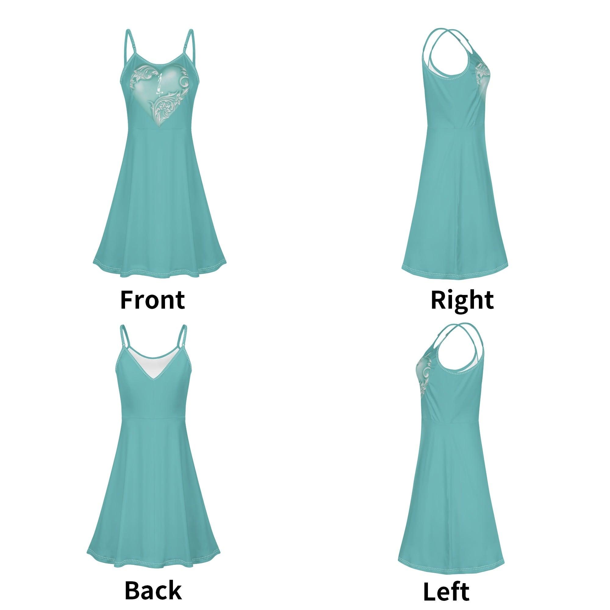 Women's Lounge Sleeveless Adjustable Spaghetti Strap Short Swing Dress - MES...Where