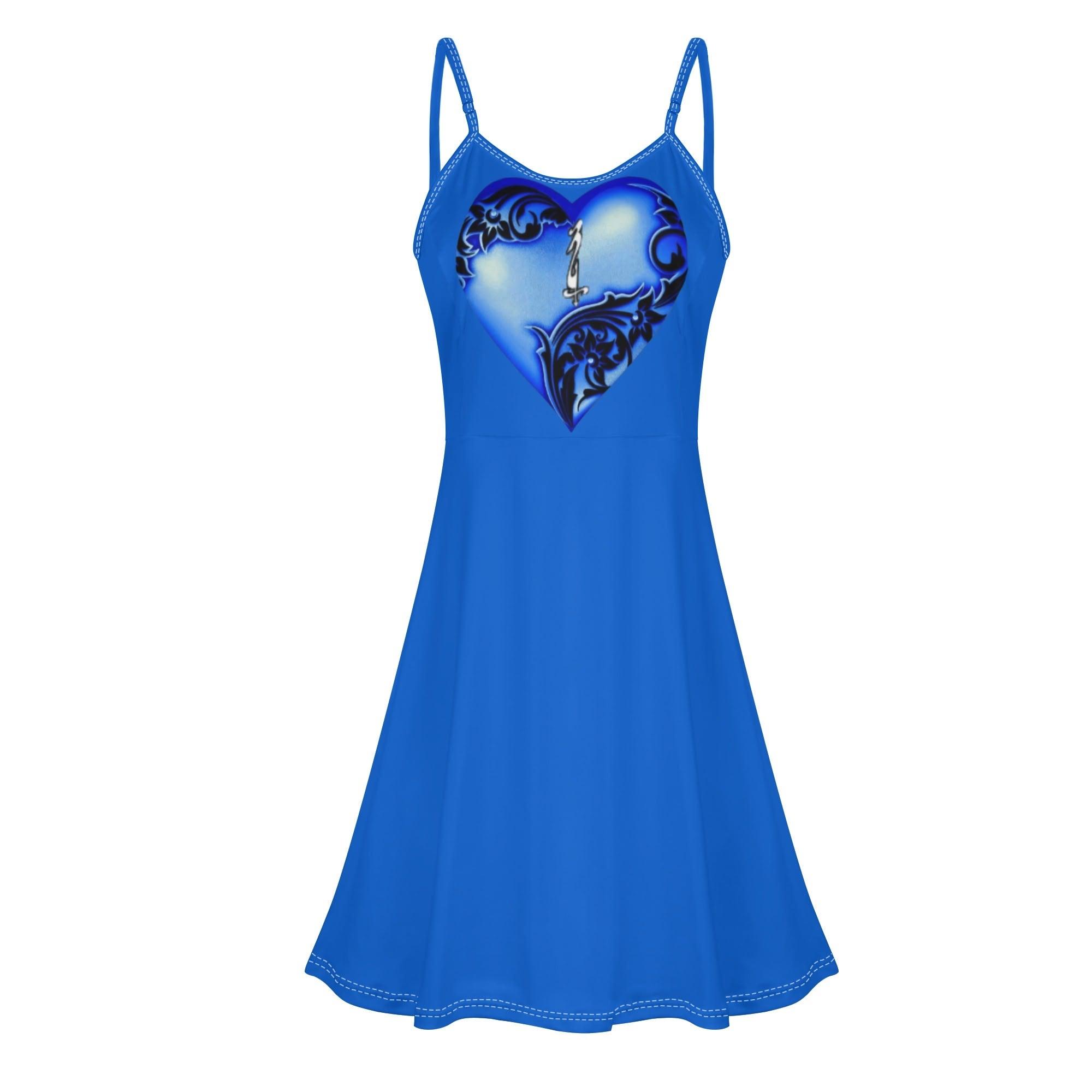 Women's Lounge Sleeveless Adjustable Spaghetti Strap Short Swing Dress - MES...Where