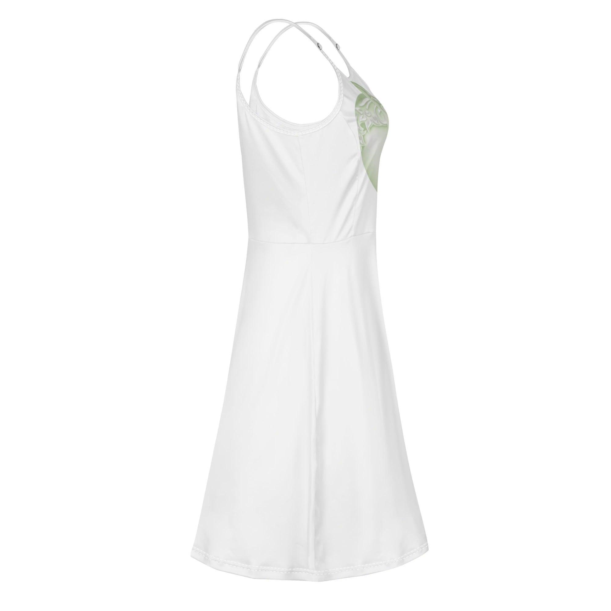 Women's Lounge Sleeveless Adjustable Spaghetti Strap Short Swing Dress - MES...Where