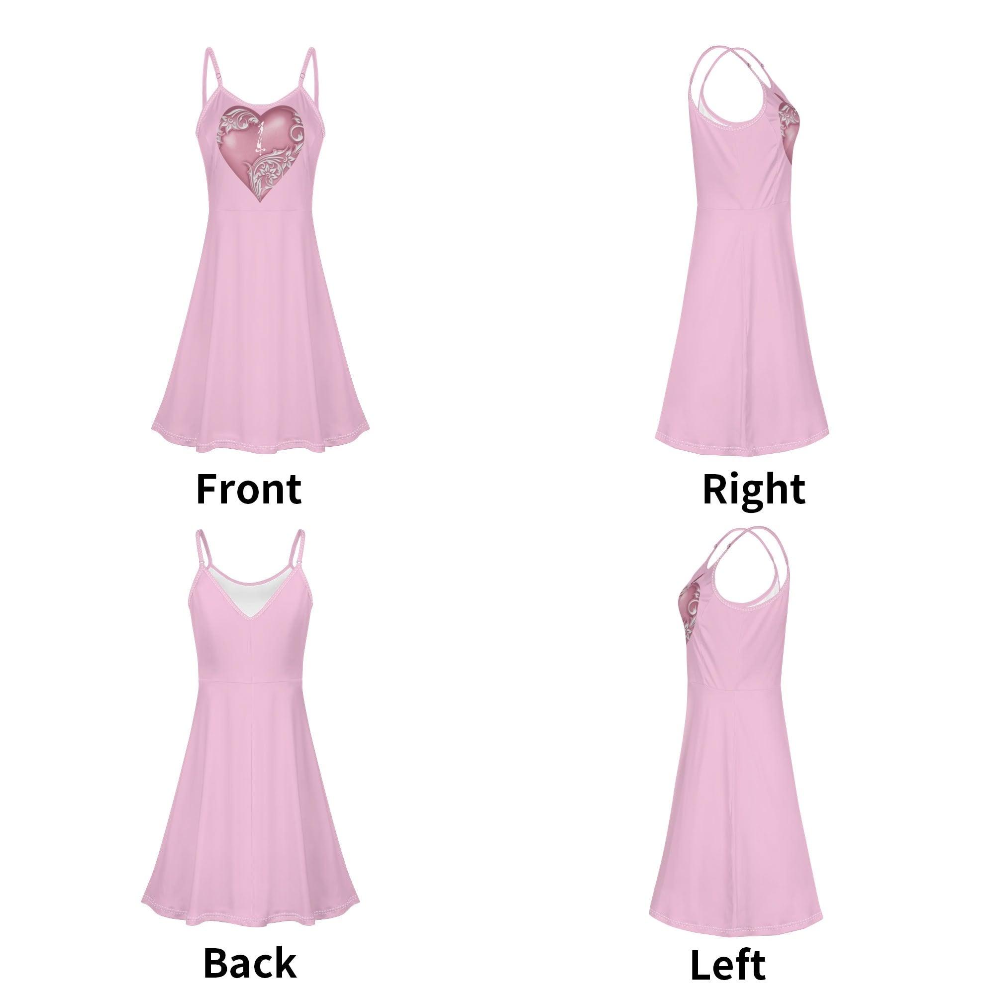 Women's Lounge Sleeveless Adjustable Spaghetti Strap Short Swing Dress - MES...Where