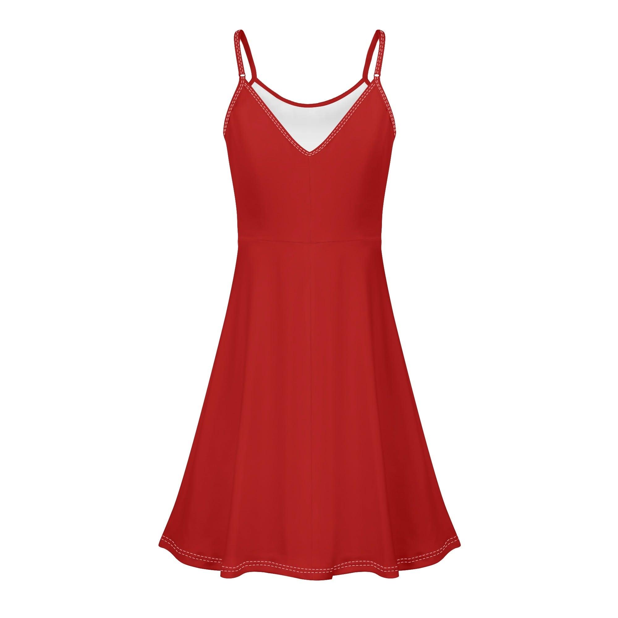 Women's Lounge Sleeveless Adjustable Spaghetti Strap Short Swing Dress - MES...Where