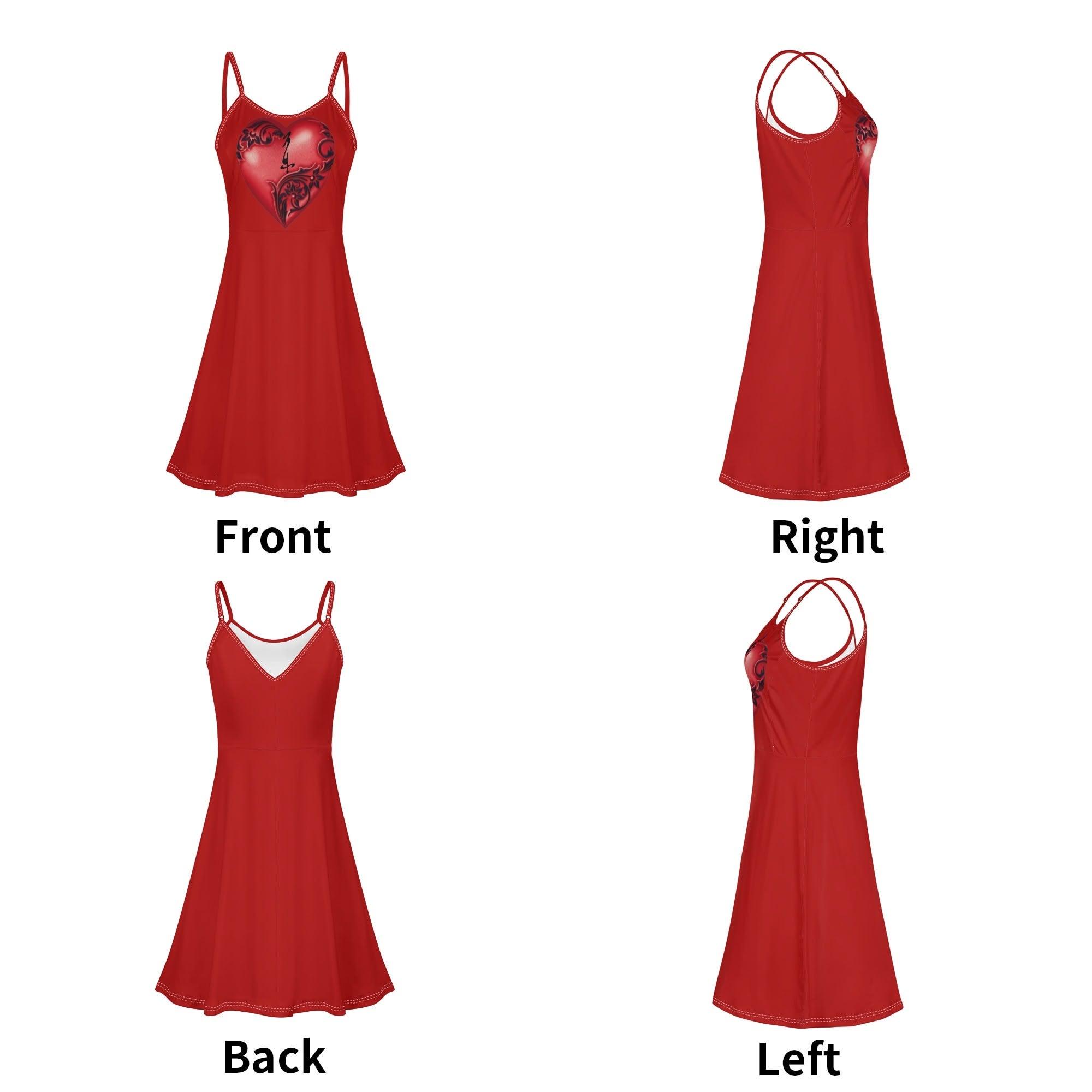 Women's Lounge Sleeveless Adjustable Spaghetti Strap Short Swing Dress - MES...Where
