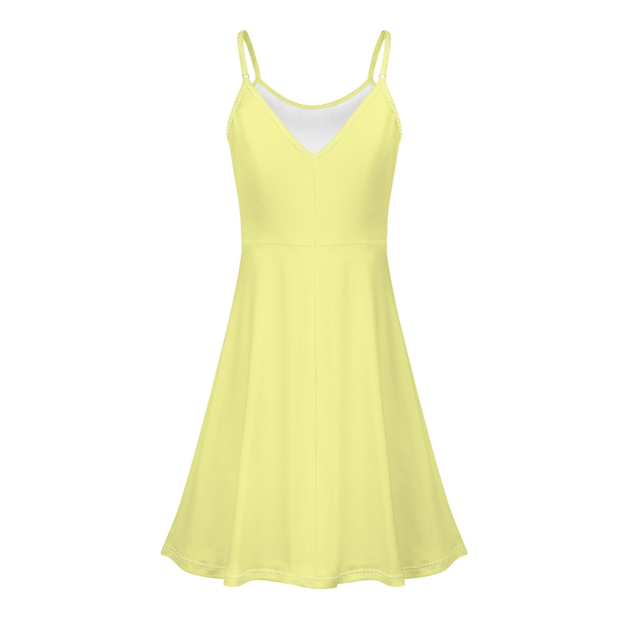 Women's Lounge Sleeveless Adjustable Spaghetti Strap Short Swing Dress - MES...Where