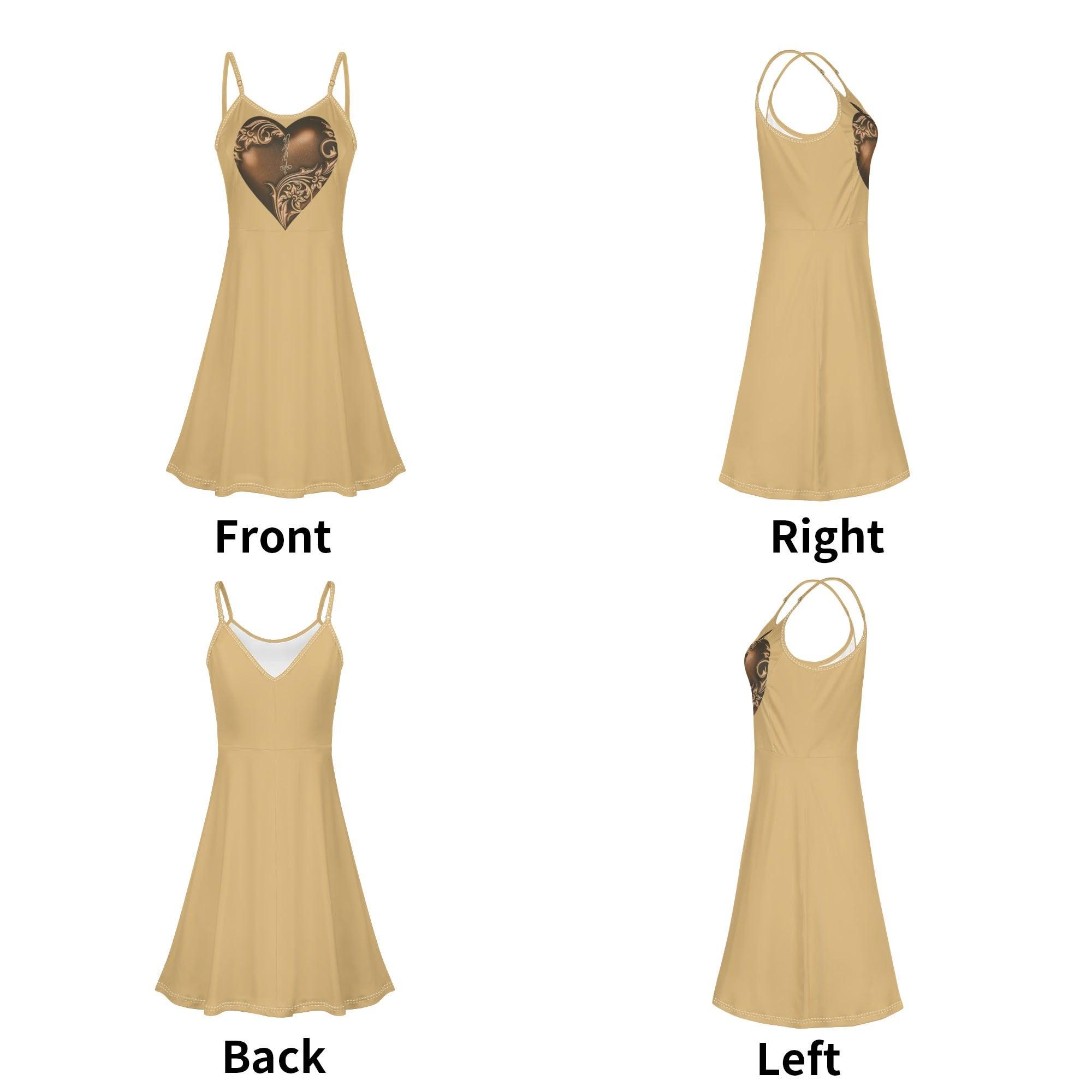 Women's Lounge Sleeveless Adjustable Spaghetti Strap Short Swing Dress - MES...Where