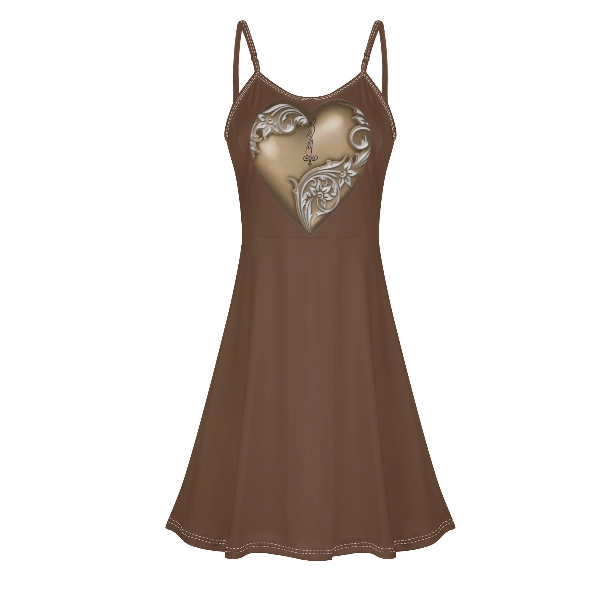 Women's Lounge Sleeveless Adjustable Spaghetti Strap Short Swing Dress - MES...Where