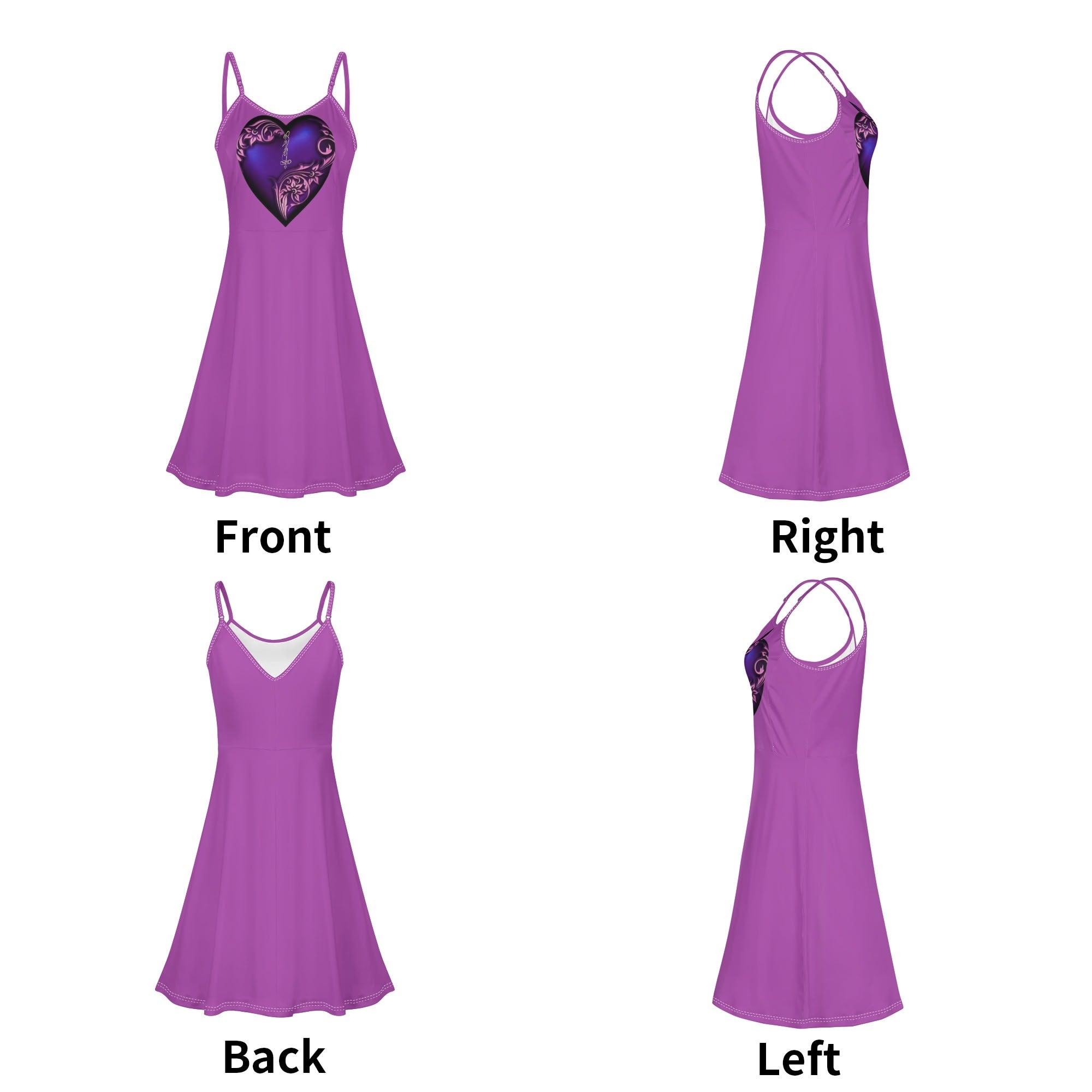 Women's Lounge Sleeveless Adjustable Spaghetti Strap Short Swing Dress - MES...Where