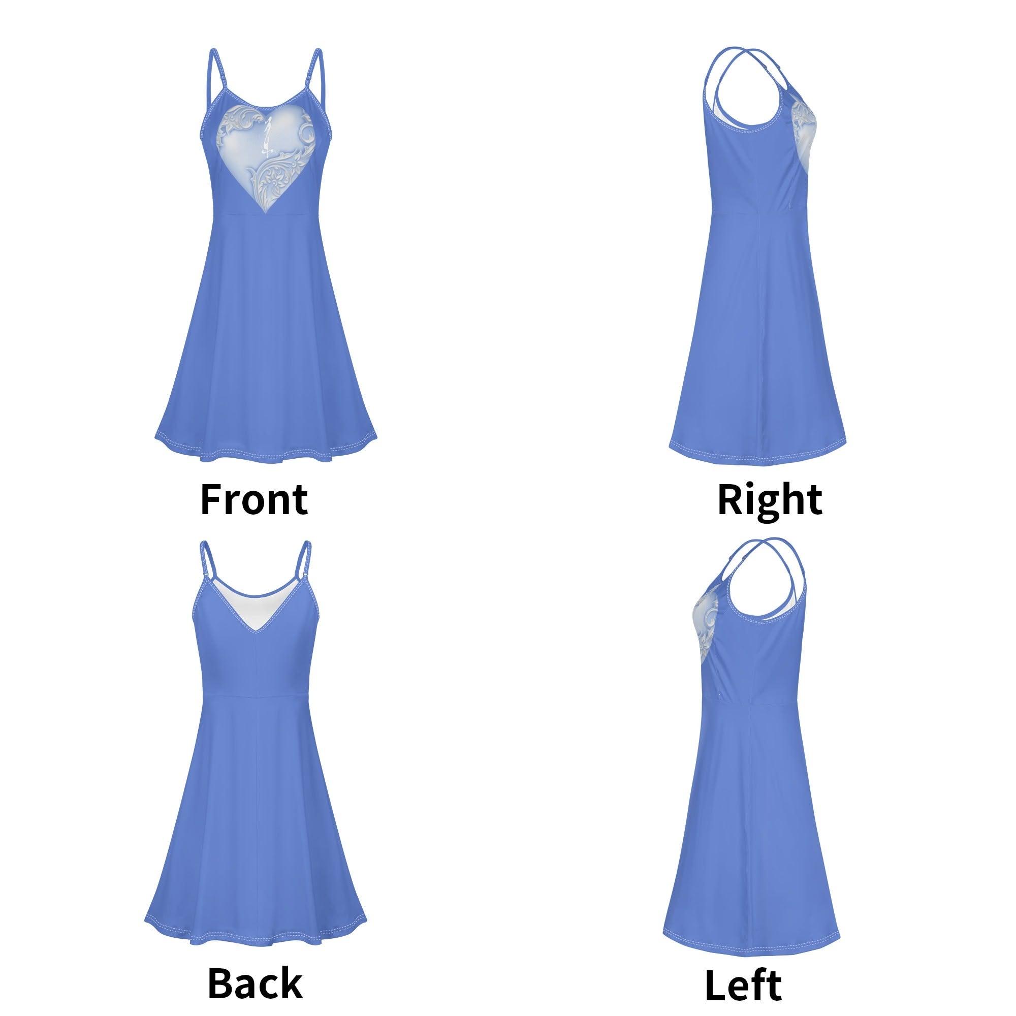 Women's Lounge Sleeveless Adjustable Spaghetti Strap Short Swing Dress - MES...Where