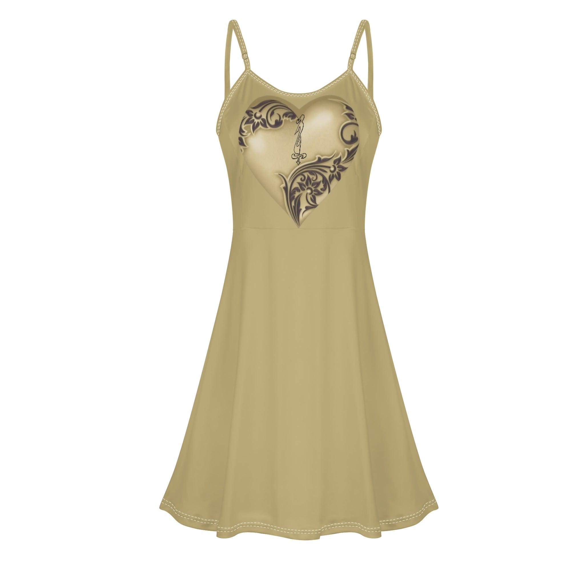 Women's Lounge Sleeveless Adjustable Spaghetti Strap Short Swing Dress - MES...Where