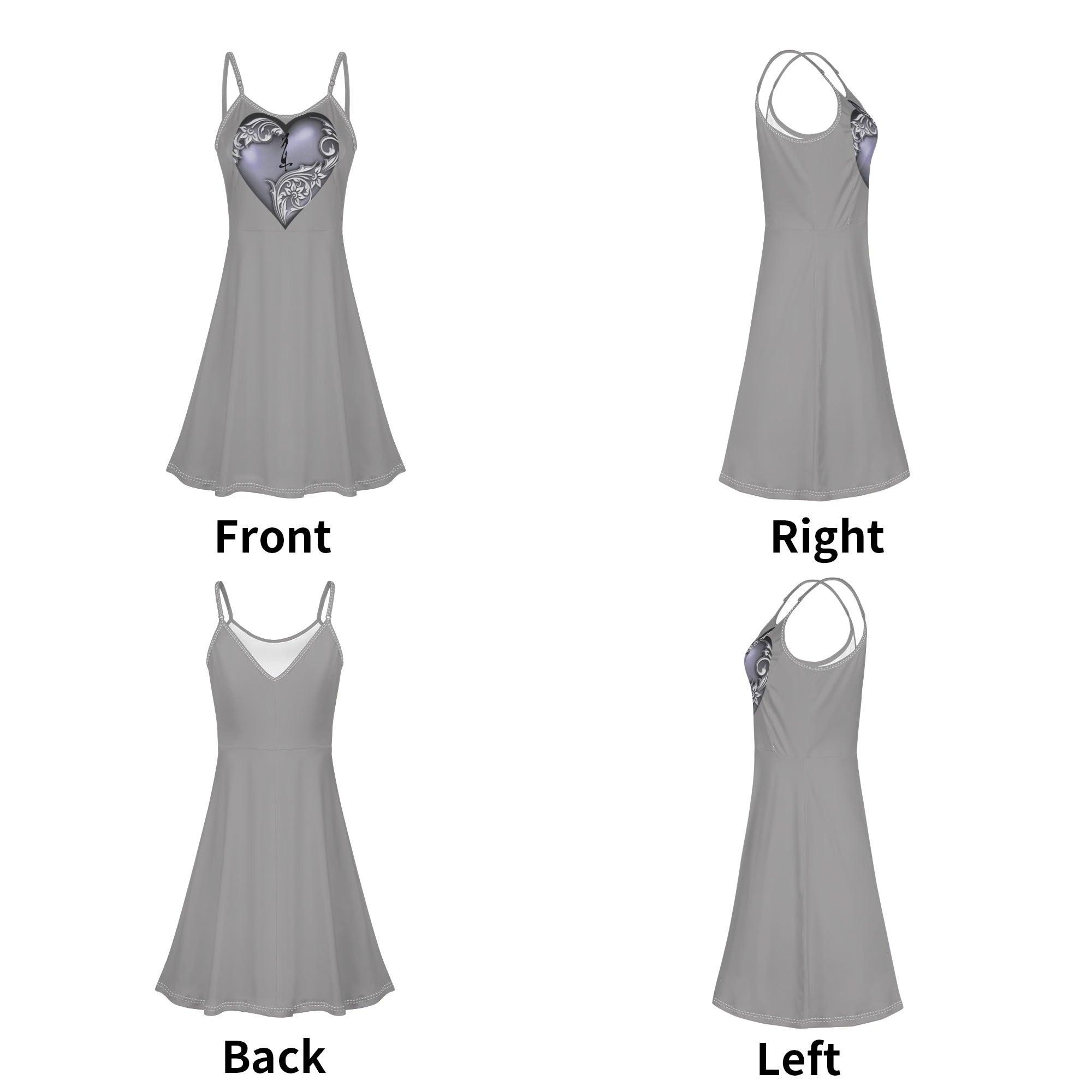 Women's Lounge Sleeveless Adjustable Spaghetti Strap Short Swing Dress - MES...Where