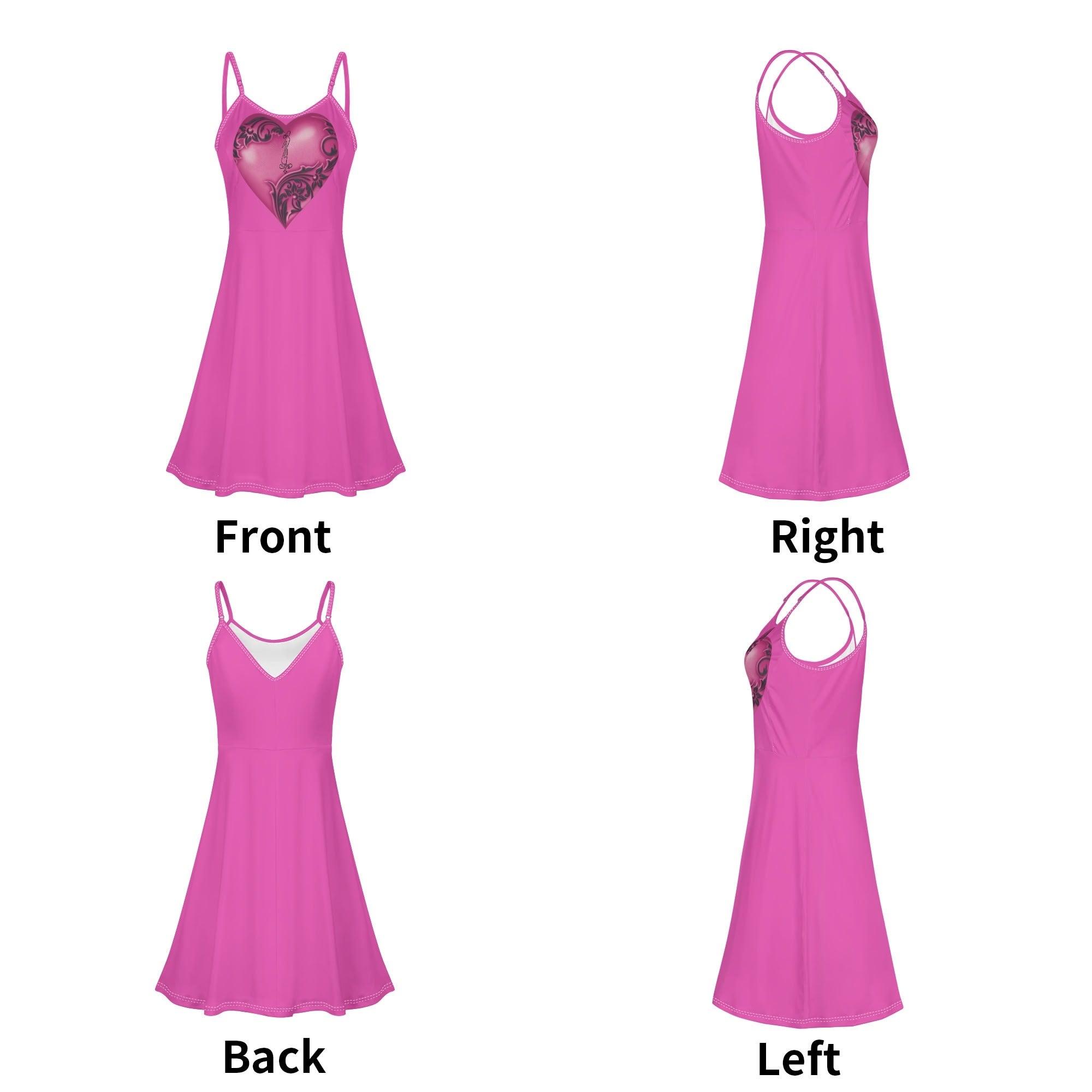 Women's Lounge Sleeveless Adjustable Spaghetti Strap Short Dress Swing Dress - MES...Where