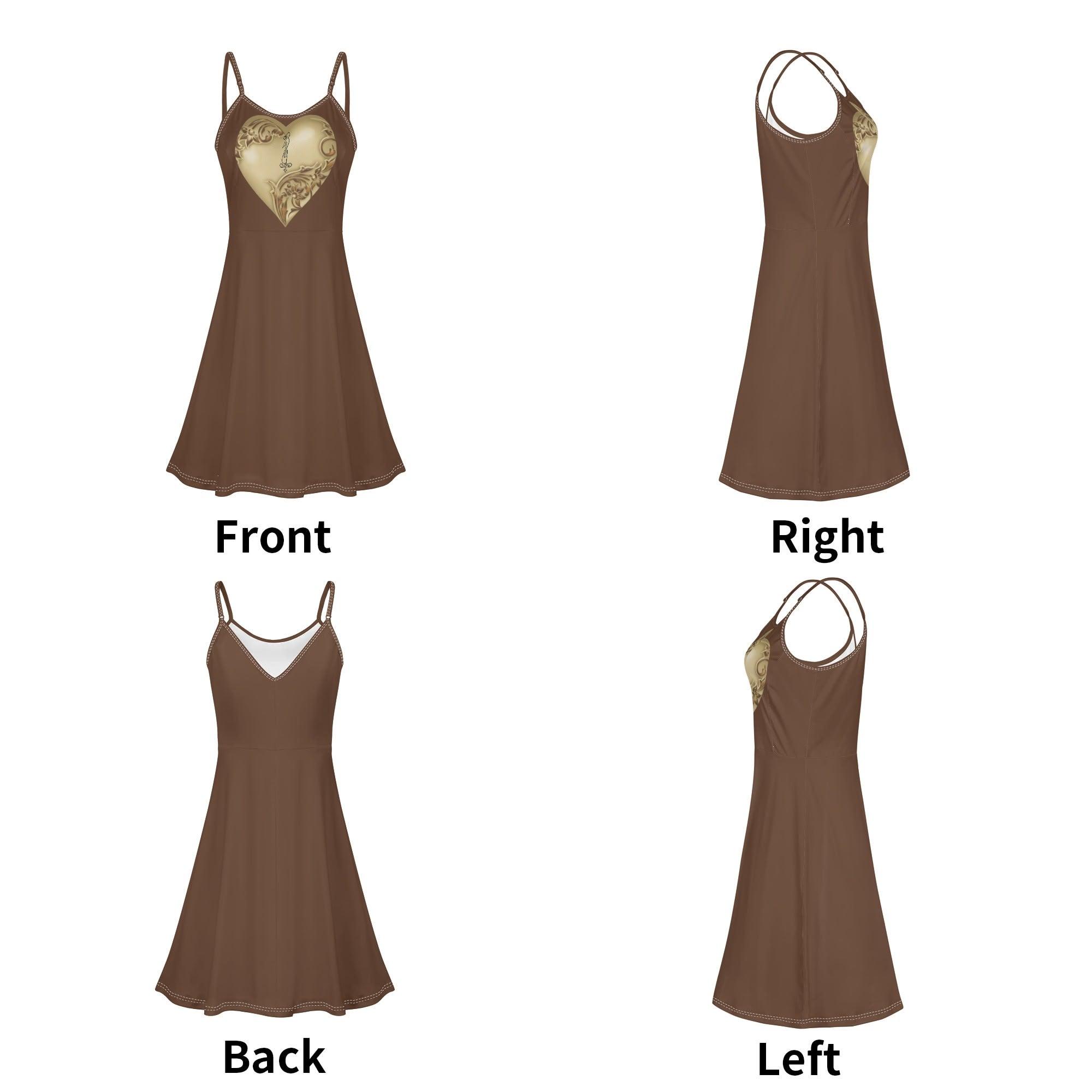 Women's Lounge Sleeveless Adjustable Spaghetti Strap Short Swing Dress - MES...Where