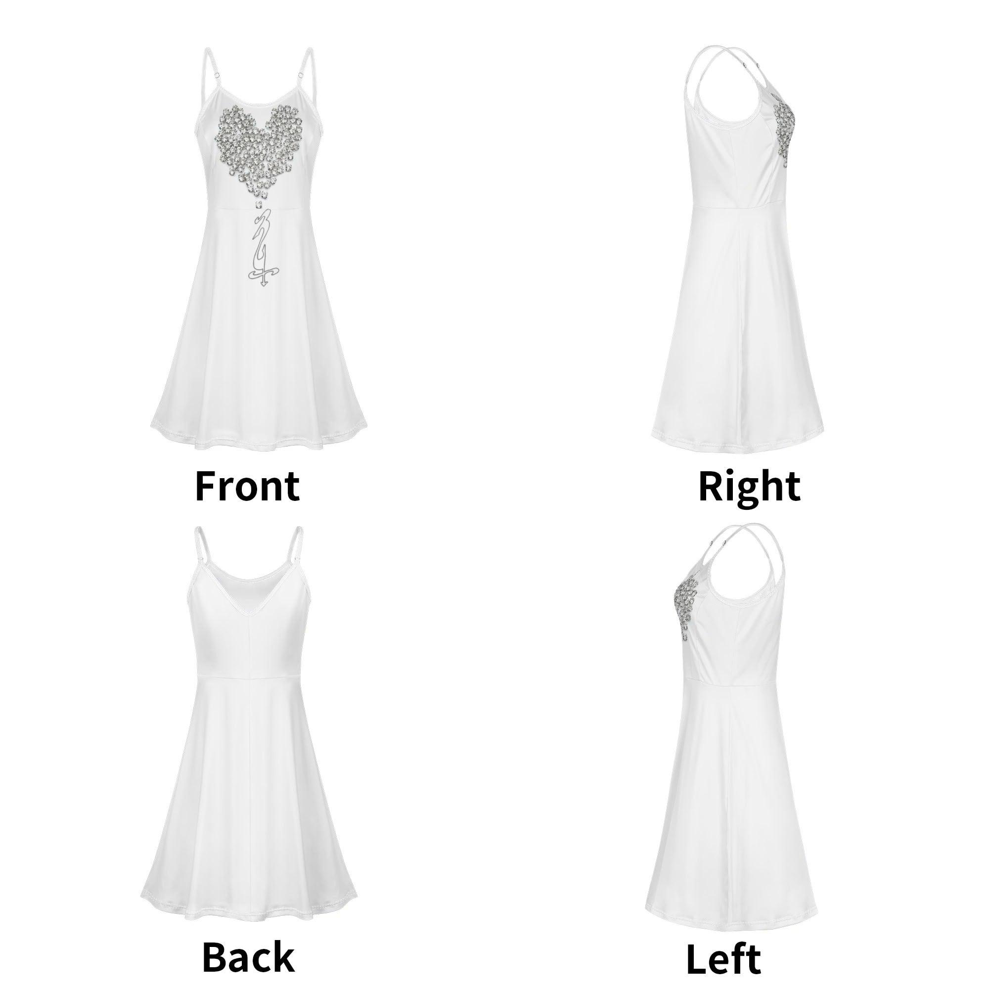 Women's Lounge Sleeveless Adjustable Spaghetti Strap Short Swing Dress - MES...Where