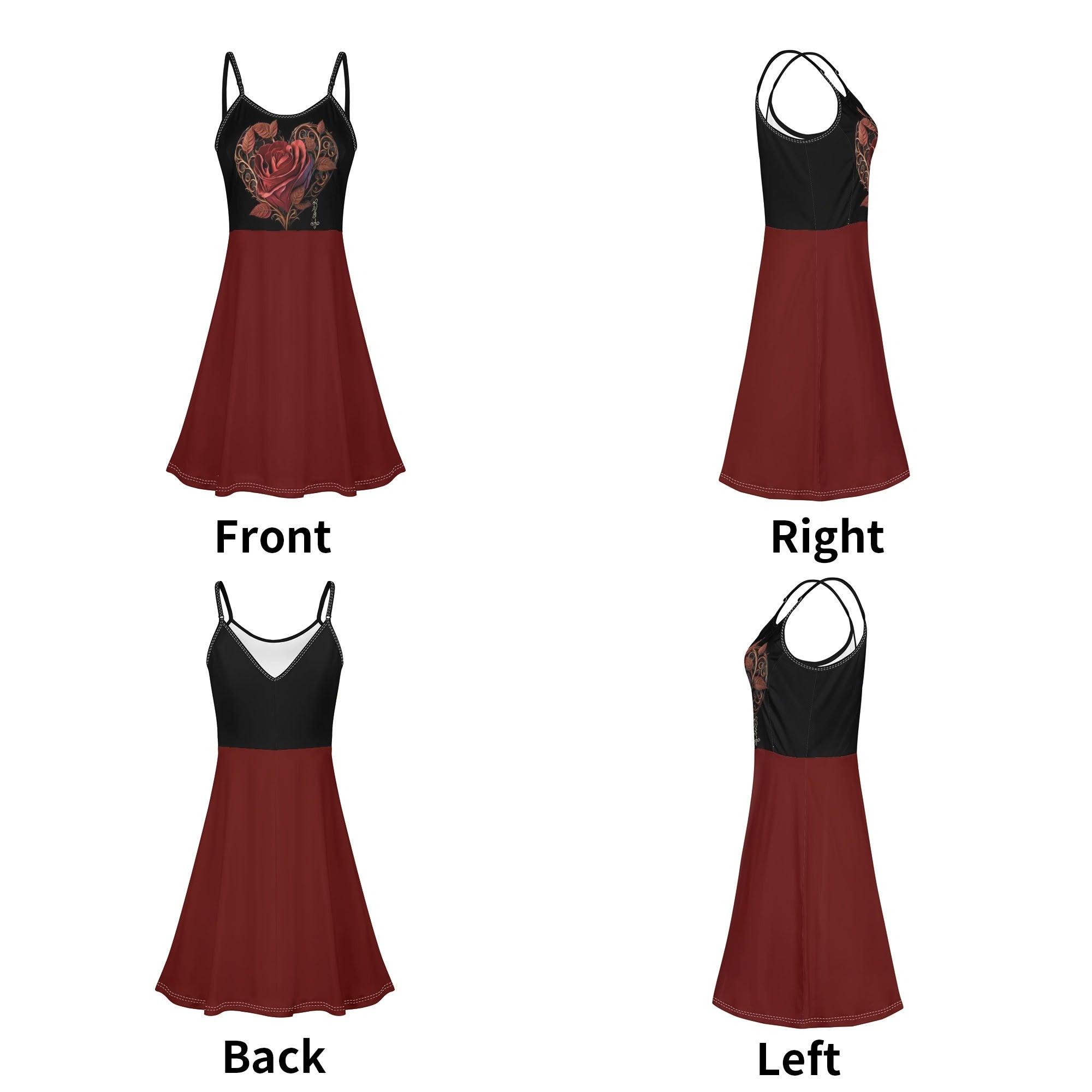 Women's Lounge Sleeveless Adjustable Spaghetti Strap Short Swing Dress - MES...Where