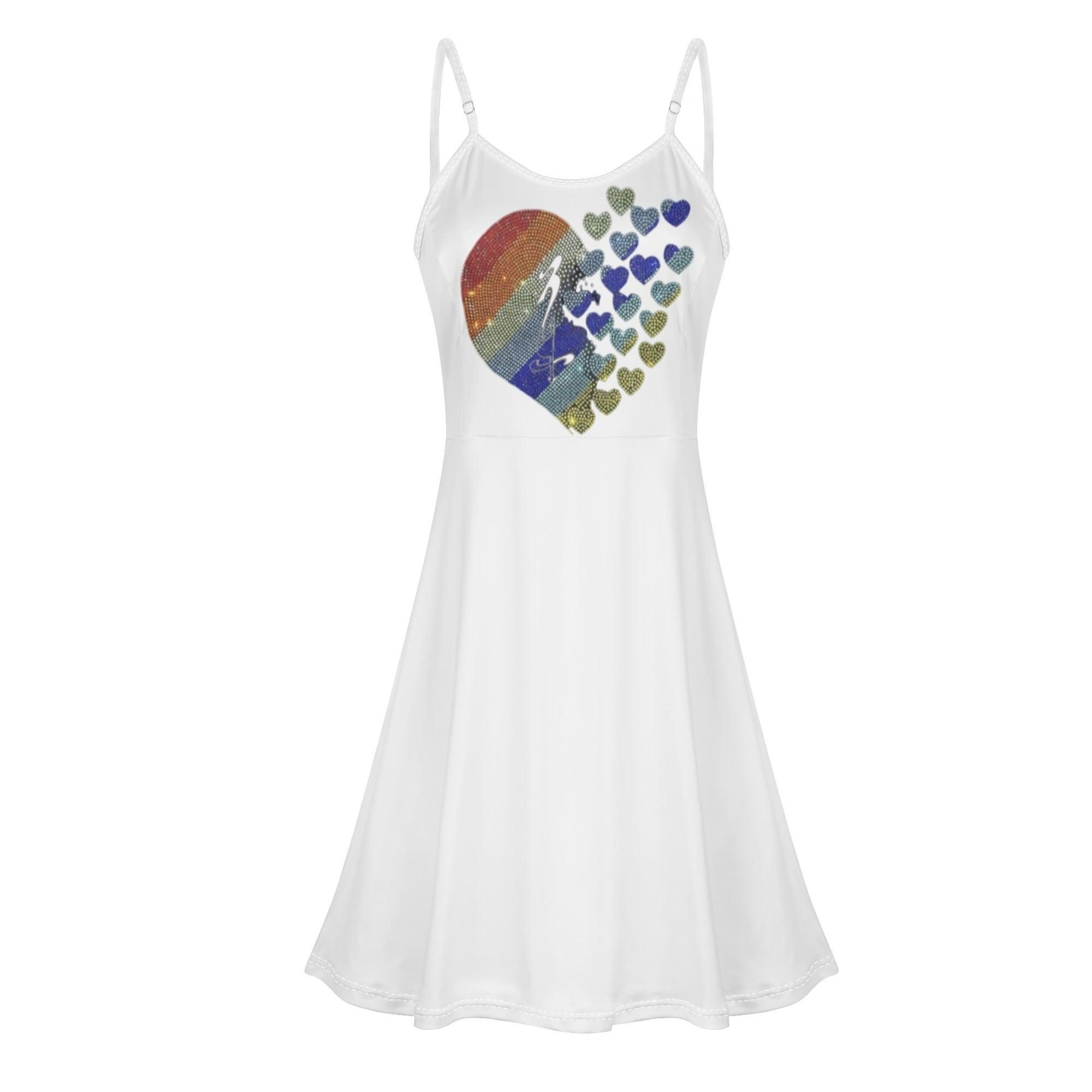 Women's Lounge Sleeveless Adjustable Spaghetti Strap Short Swing Dress - MES...Where