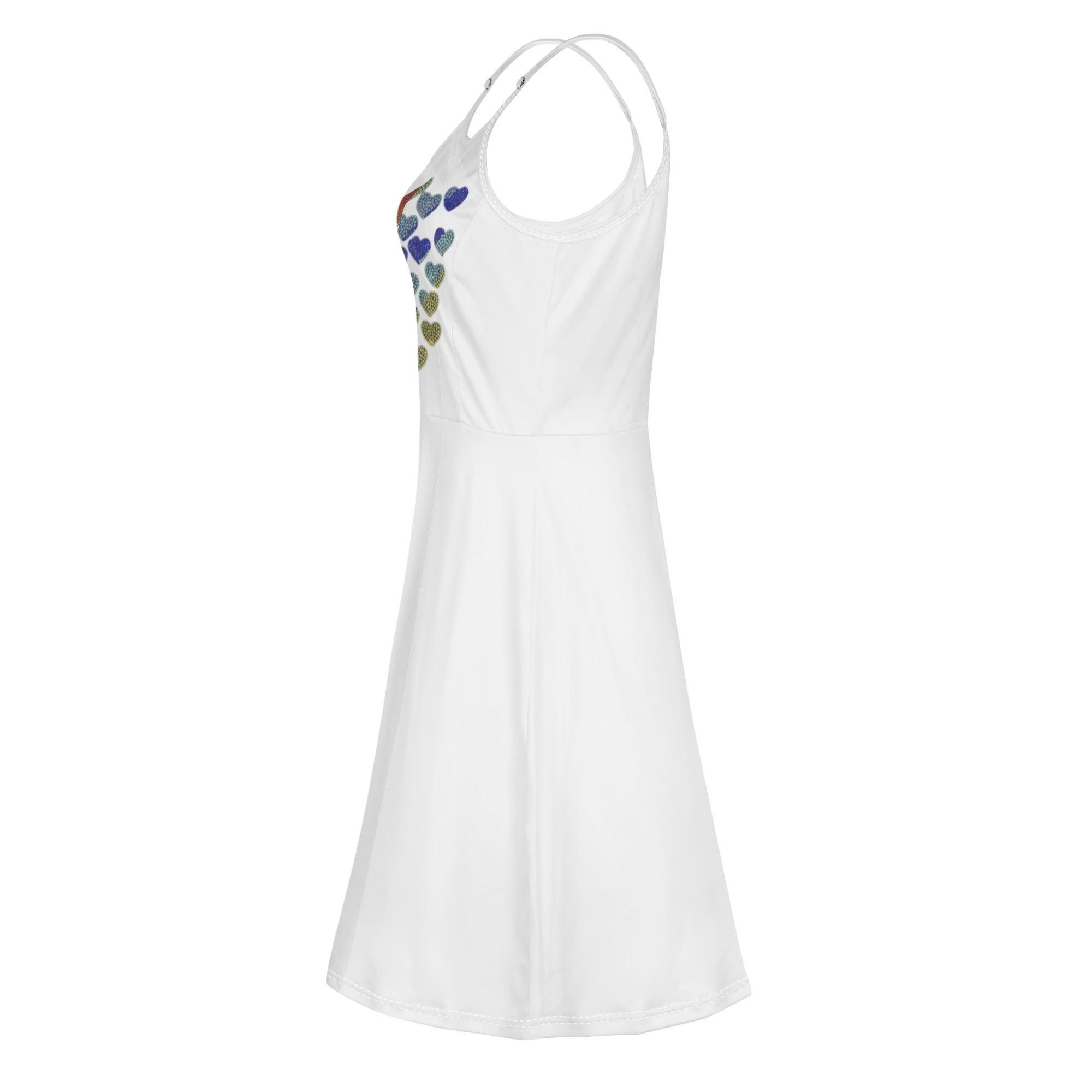 Women's Lounge Sleeveless Adjustable Spaghetti Strap Short Swing Dress - MES...Where