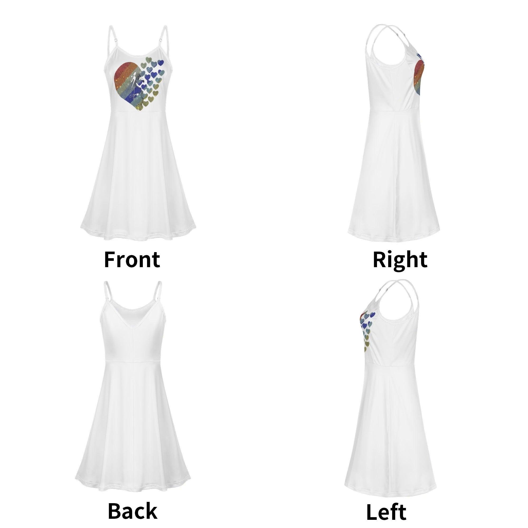 Women's Lounge Sleeveless Adjustable Spaghetti Strap Short Swing Dress - MES...Where