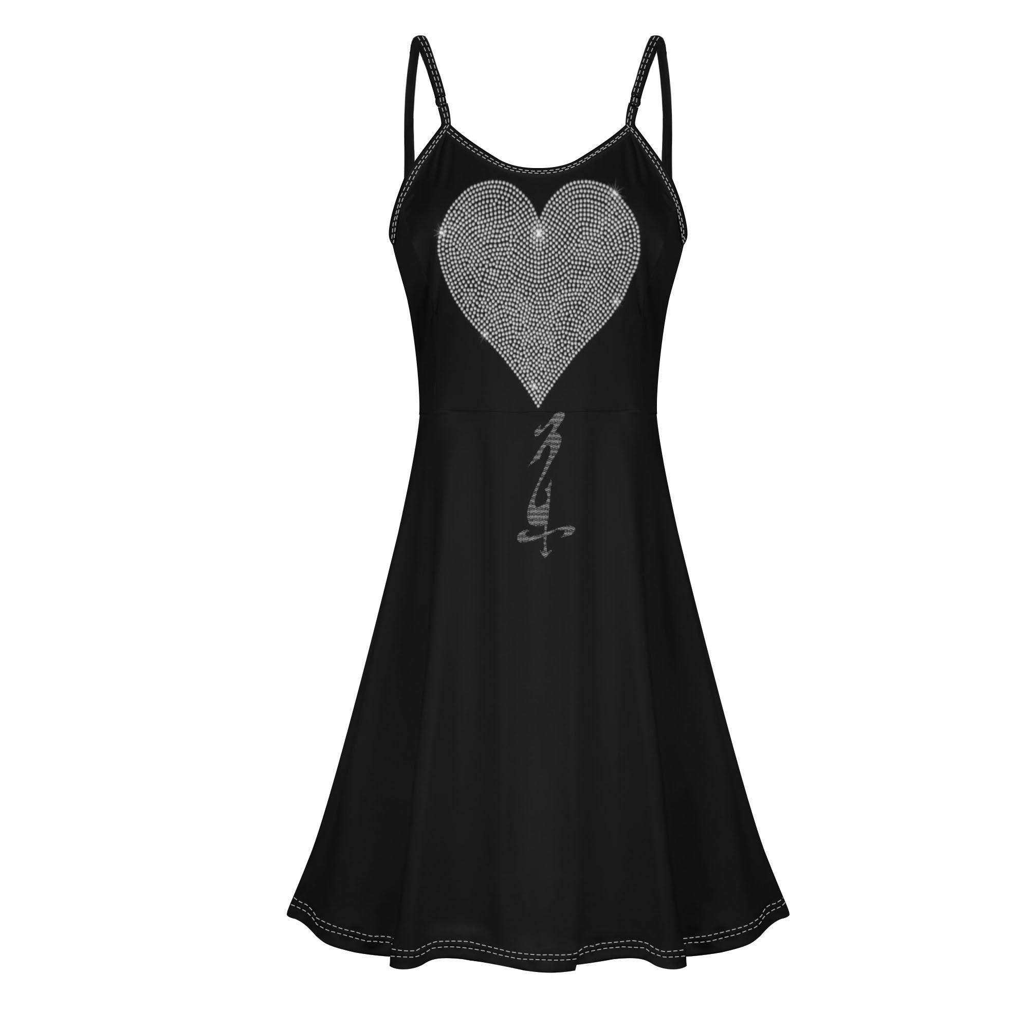 Women's Lounge Sleeveless Adjustable Spaghetti Strap Short Swing Dress - MES...Where