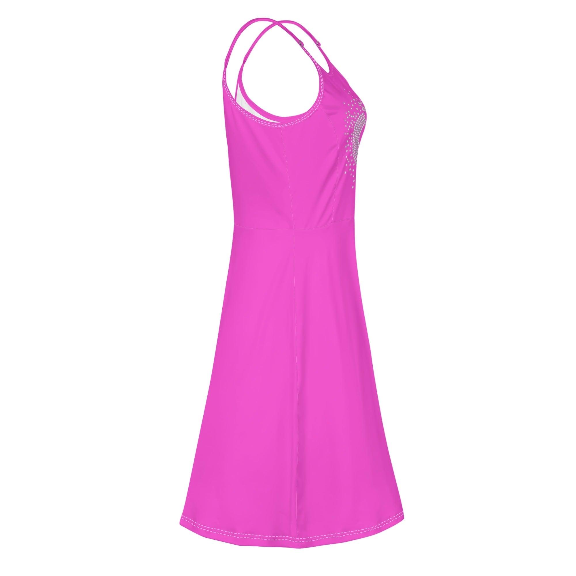 Women's Lounge Sleeveless Adjustable Spaghetti Strap Short Swing Dress - MES...Where