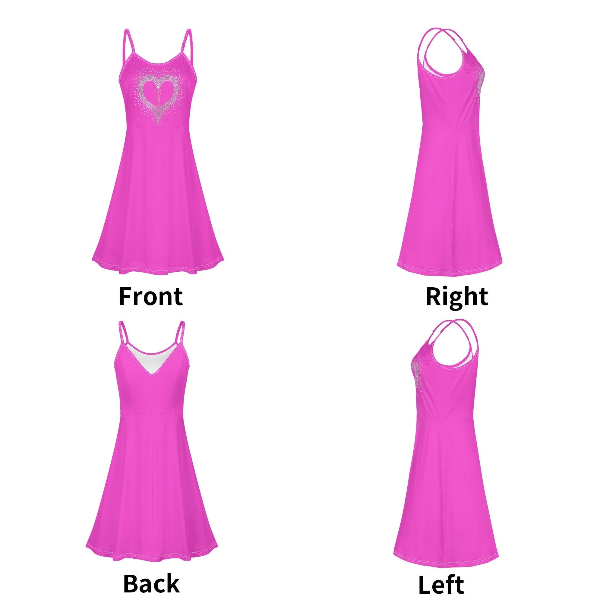 Women's Lounge Sleeveless Adjustable Spaghetti Strap Short Swing Dress - MES...Where