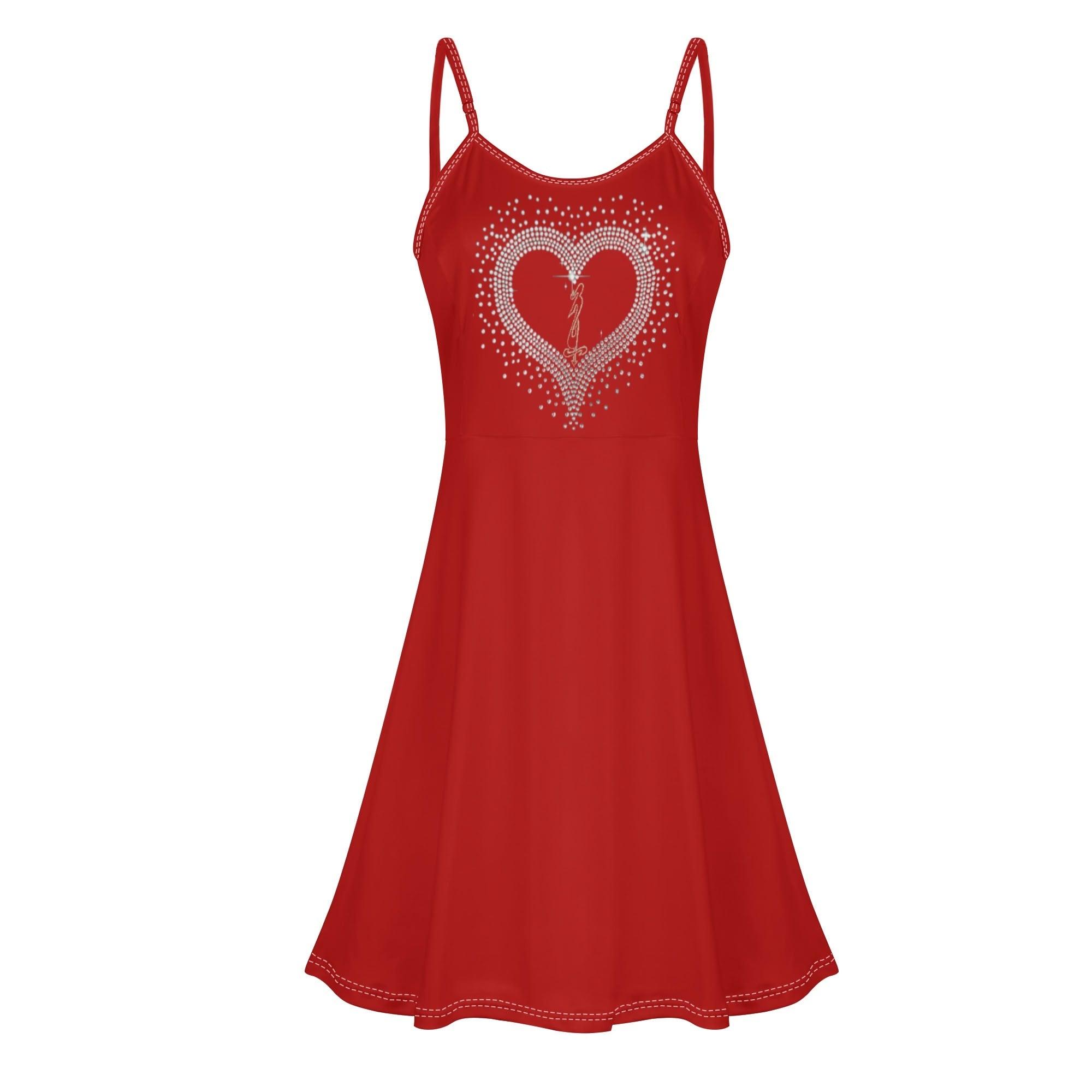 Women's Lounge Sleeveless Adjustable Spaghetti Strap Short Swing Dress - MES...Where