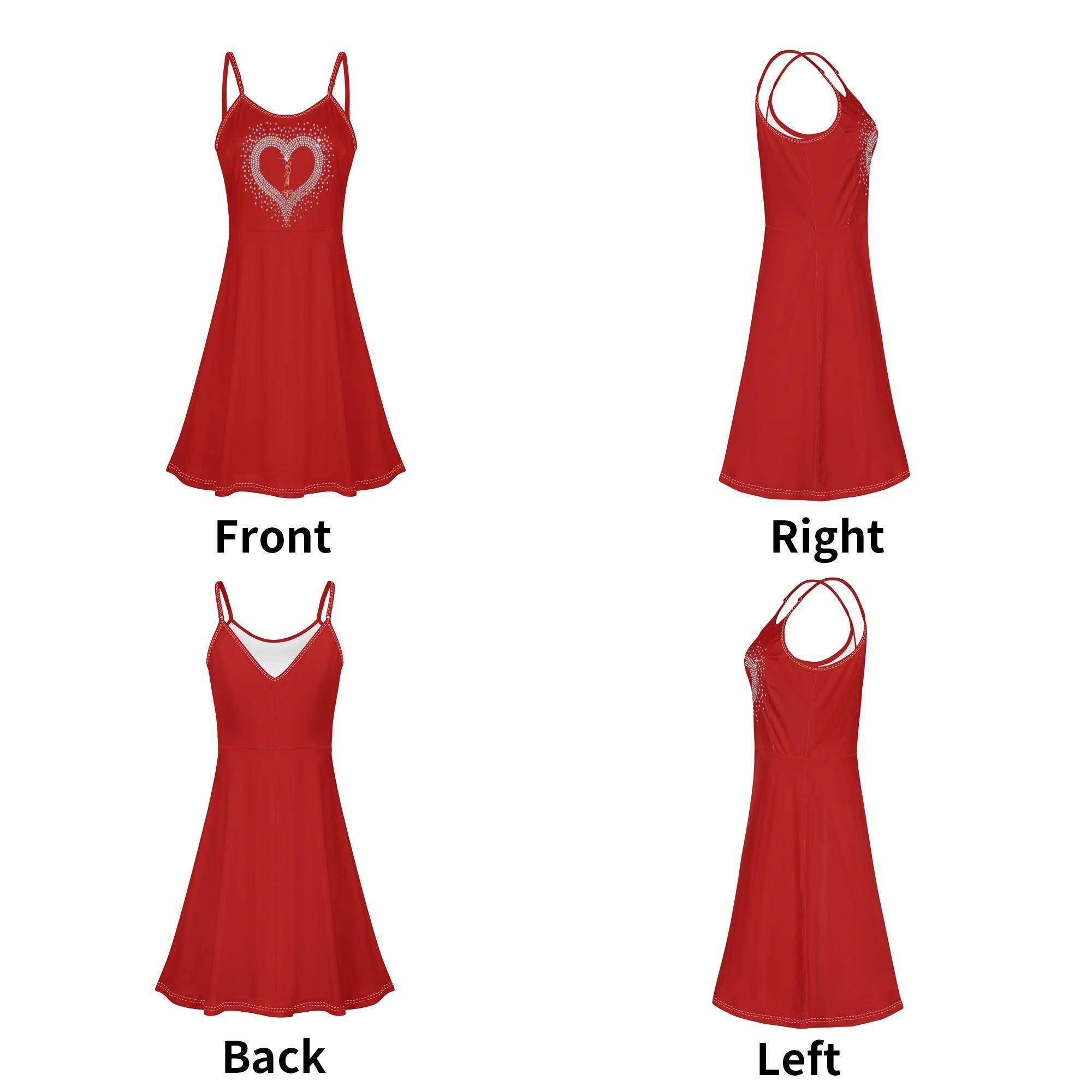 Women's Lounge Sleeveless Adjustable Spaghetti Strap Short Swing Dress - MES...Where