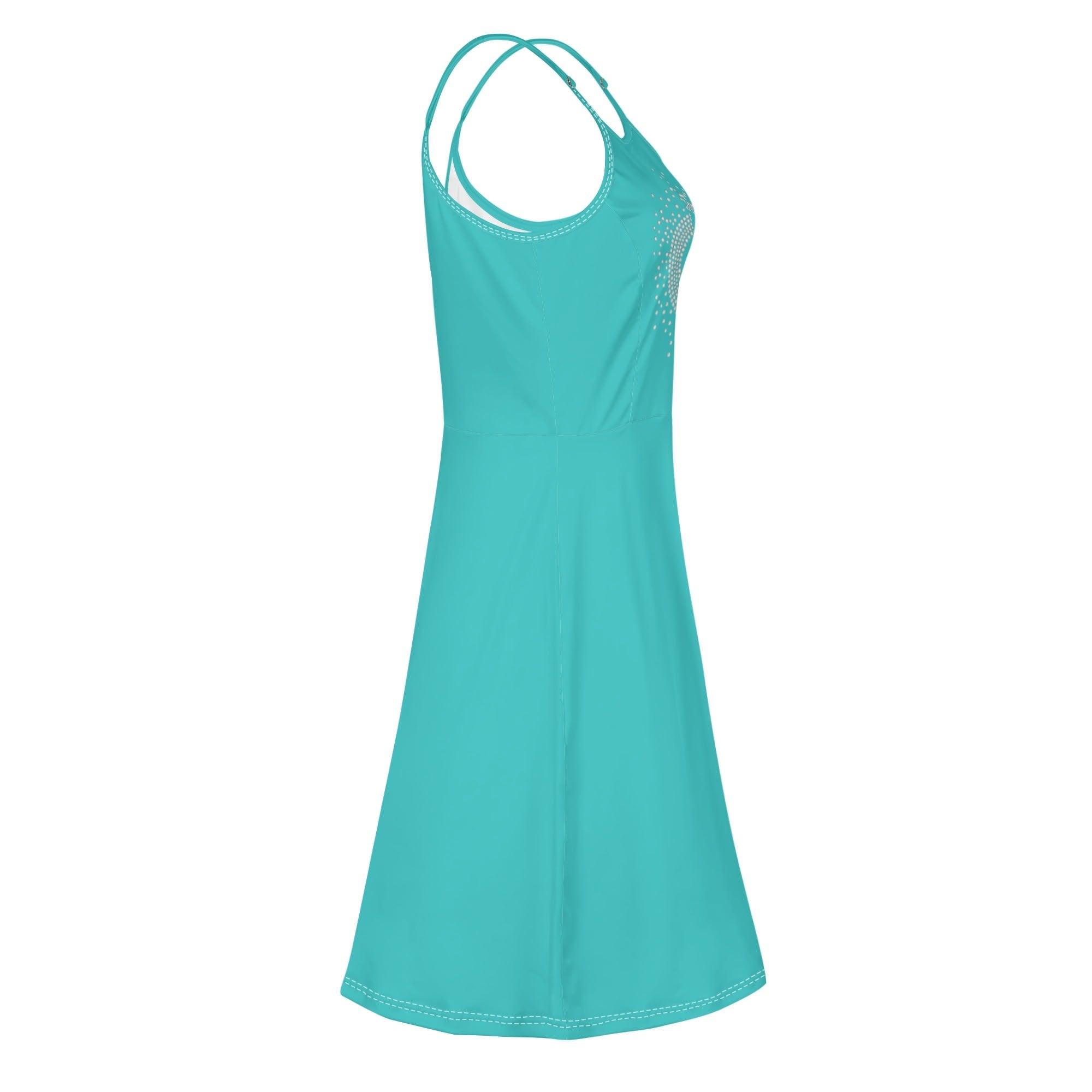 Women's Lounge Sleeveless Adjustable Spaghetti Strap Short Swing Dress - MES...Where