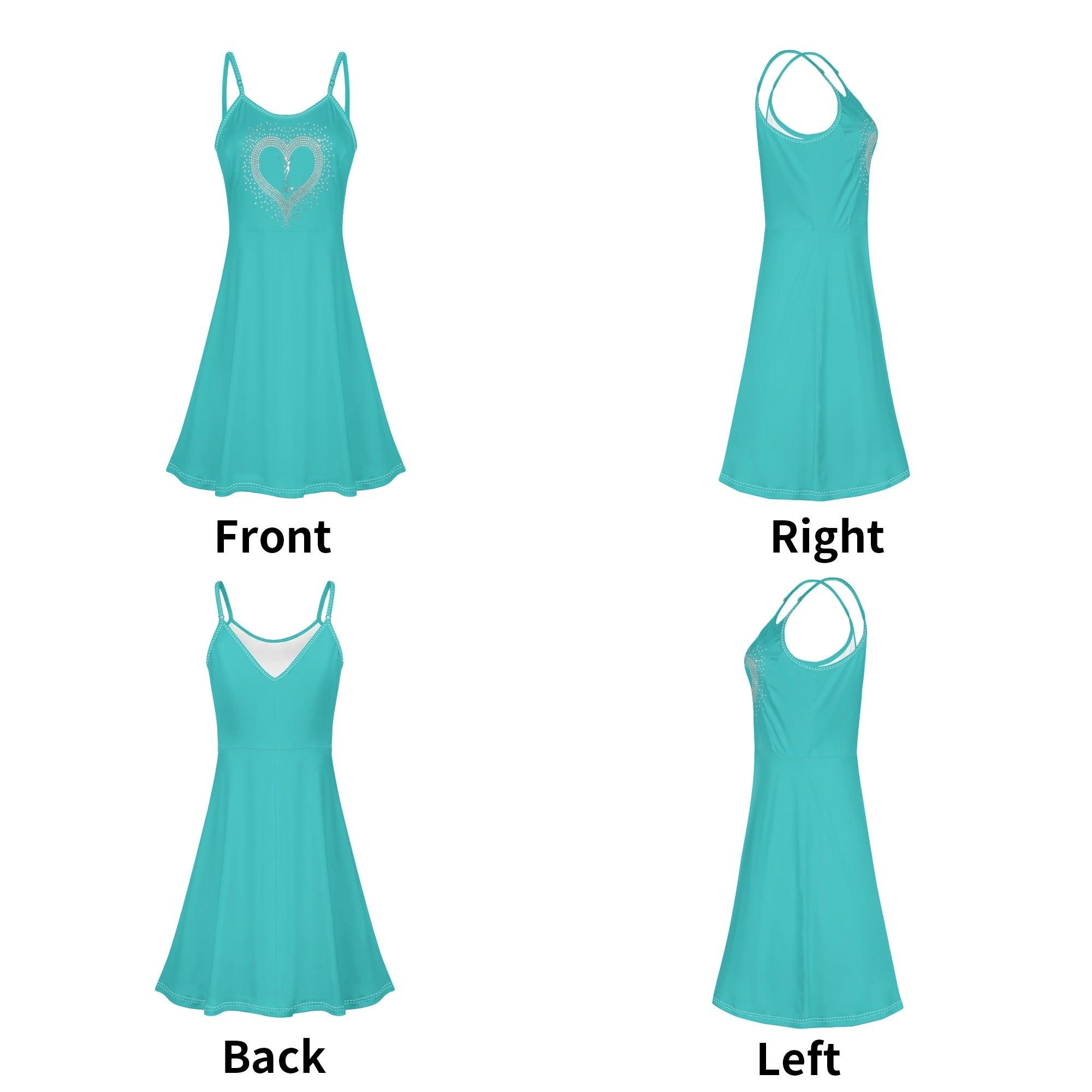 Women's Lounge Sleeveless Adjustable Spaghetti Strap Short Swing Dress - MES...Where