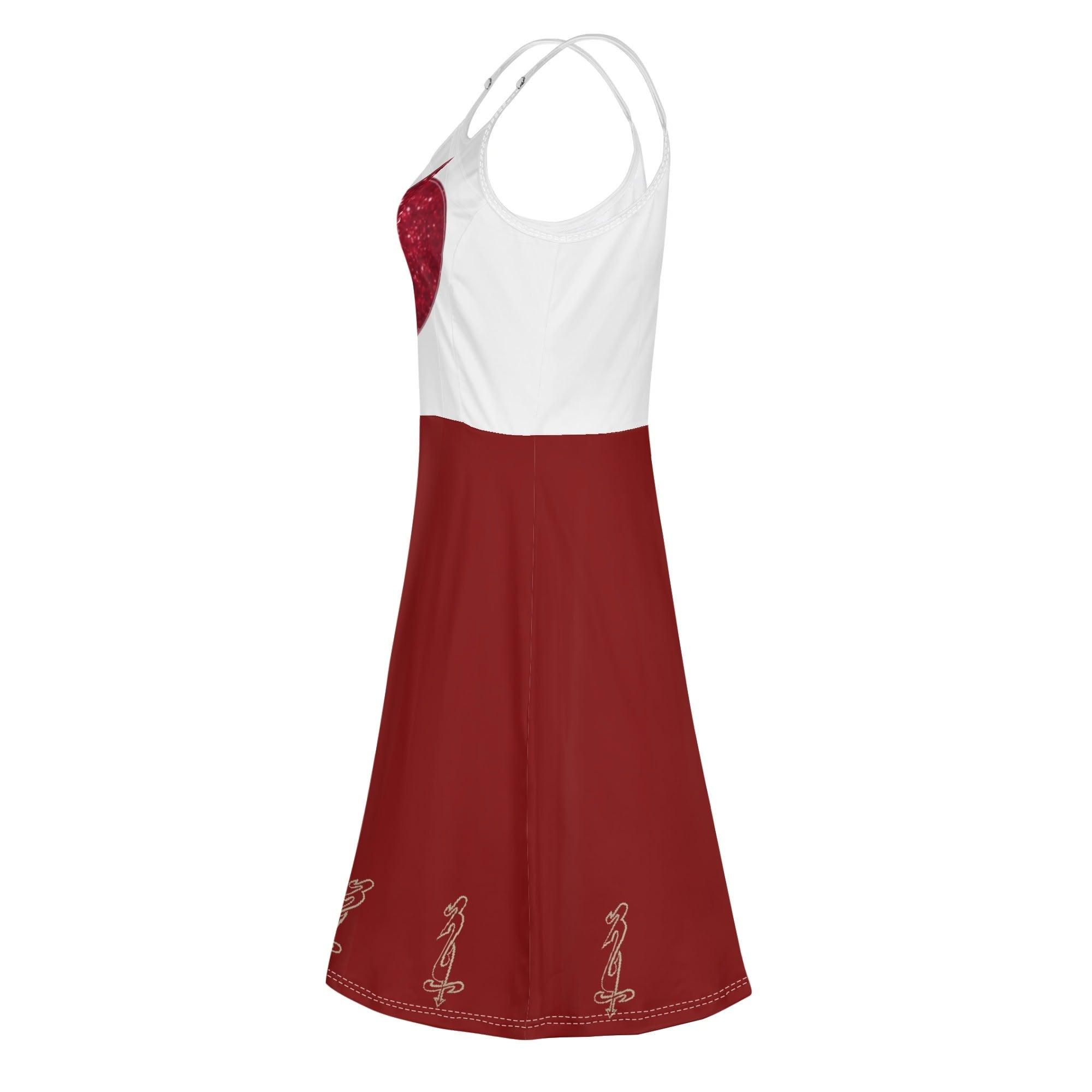 Women's Lounge Sleeveless Adjustable Spaghetti Strap Short Swing Dress - MES...Where