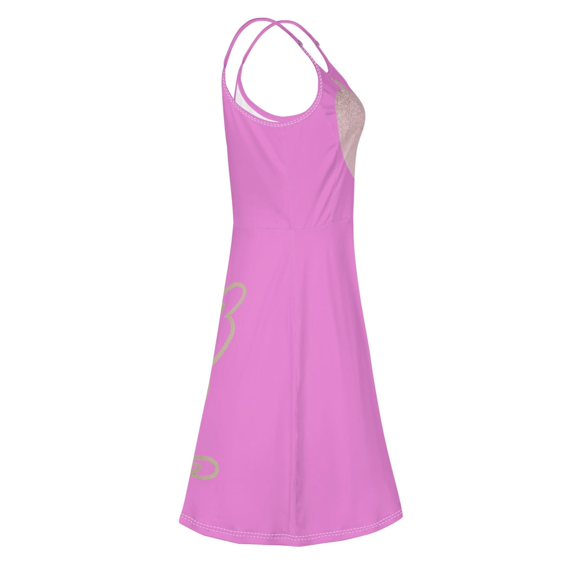 Women's Lounge Sleeveless Adjustable Spaghetti Strap Short Swing Dress - MES...Where