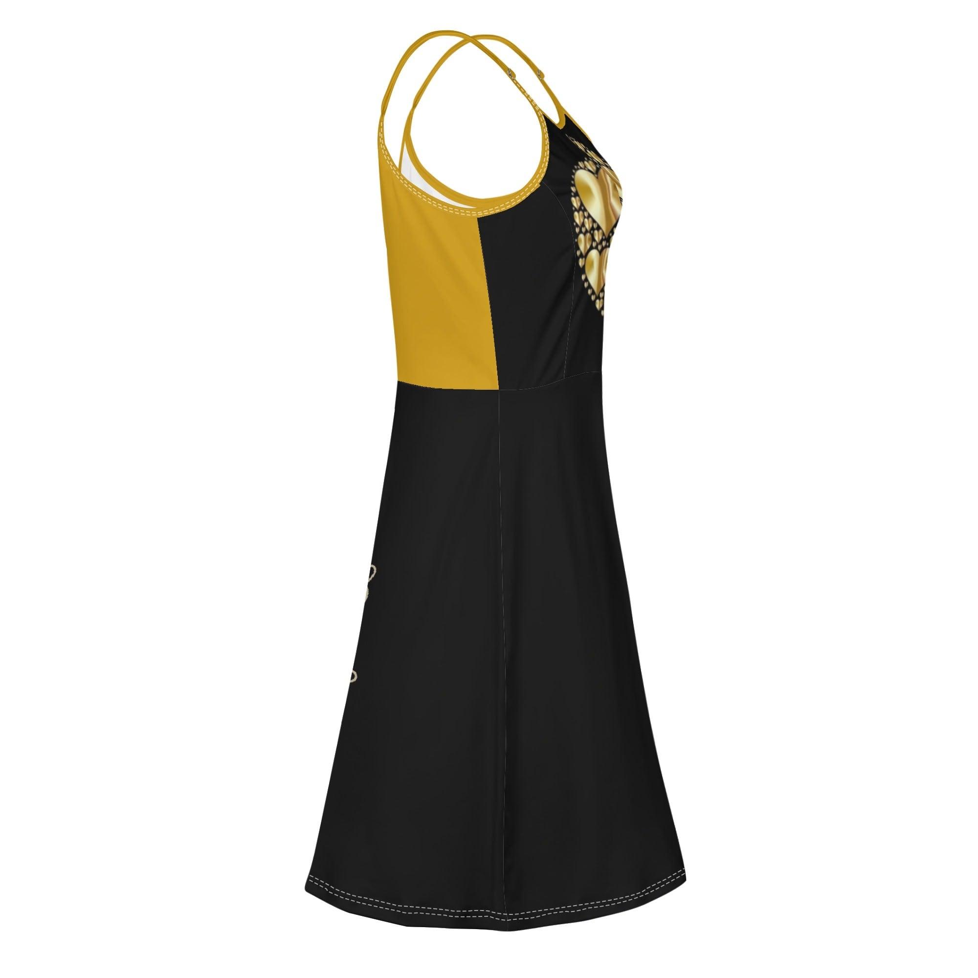 Women's Lounge Sleeveless Adjustable Spaghetti Strap Short Swing Dress - MES...Where