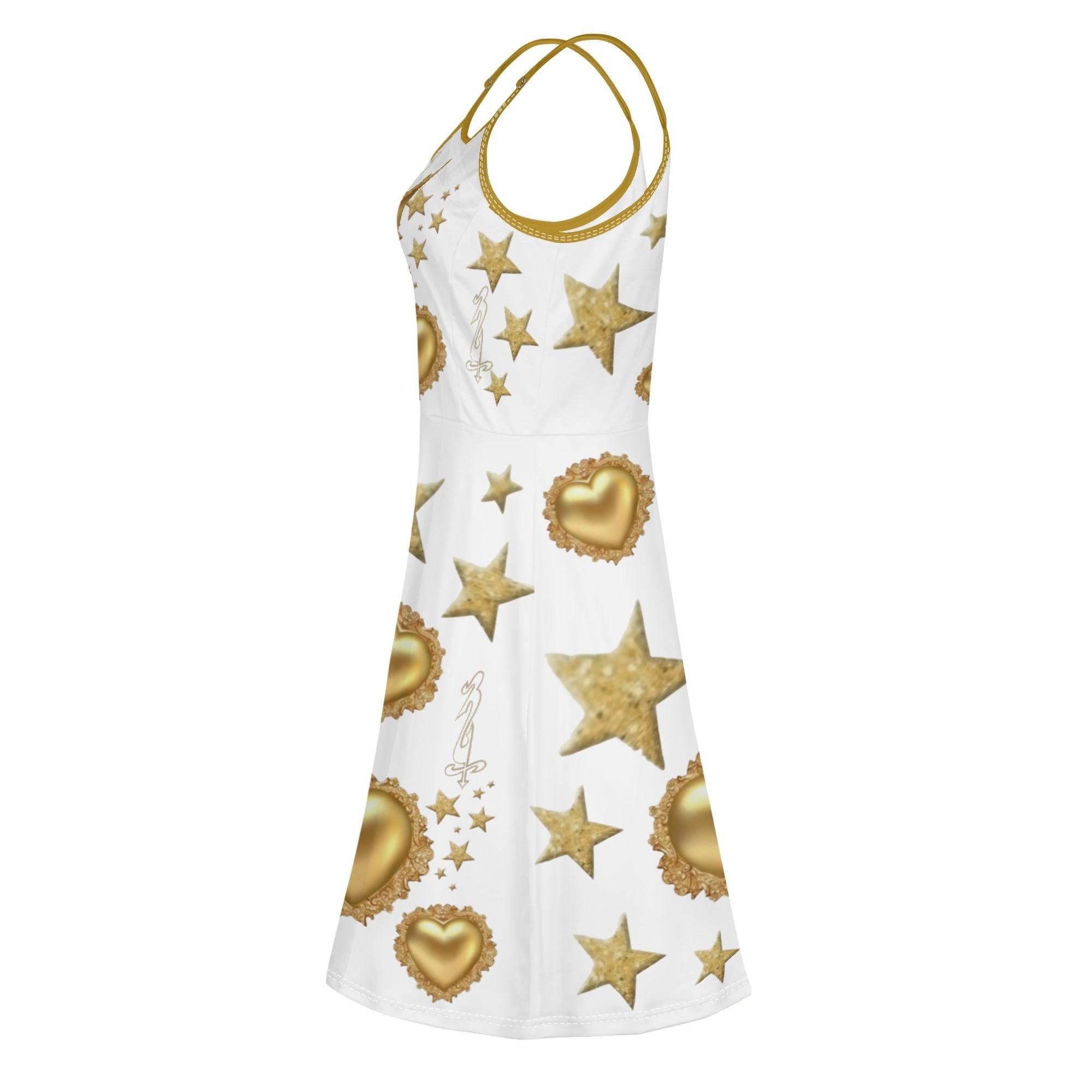 Women's Lounge Sleeveless Adjustable Spaghetti Strap Short Swing Dress - MES...Where