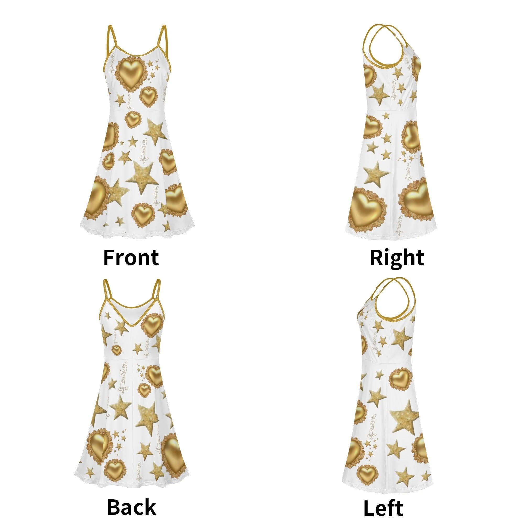 Women's Lounge Sleeveless Adjustable Spaghetti Strap Short Swing Dress - MES...Where