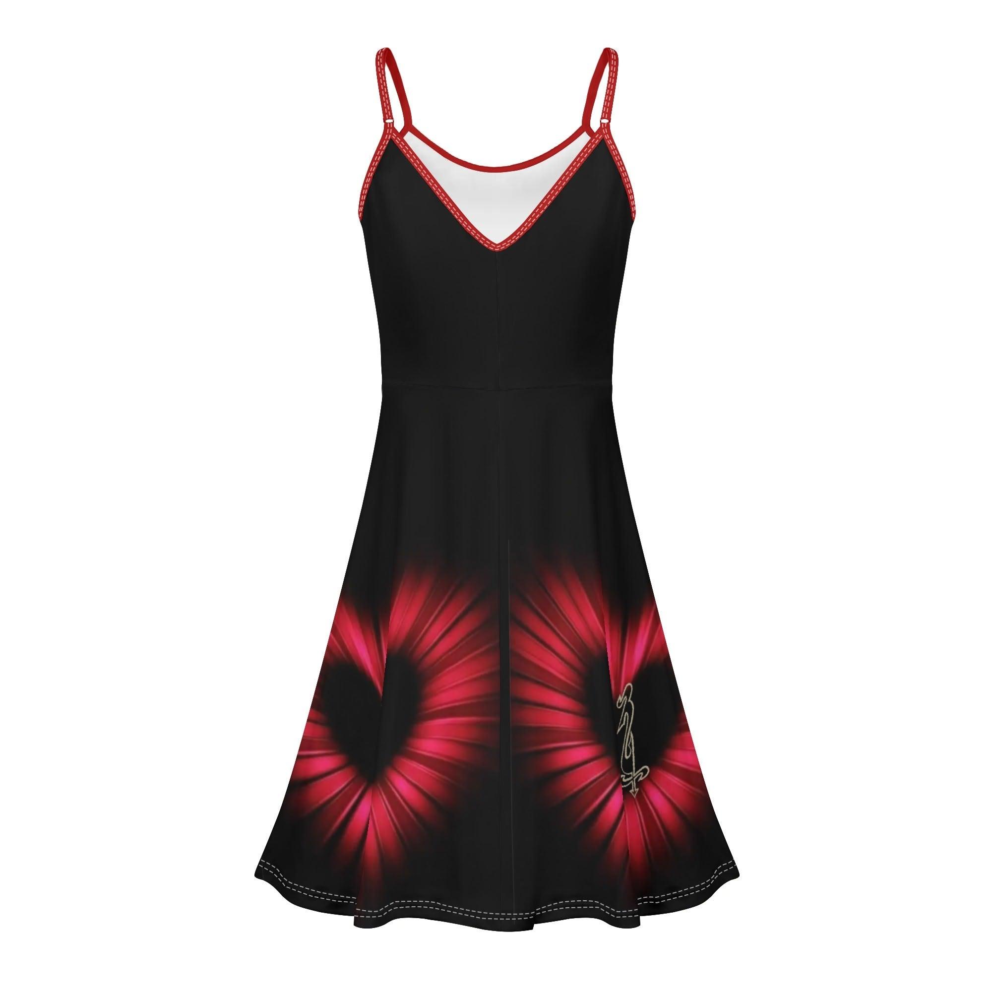 Women's Lounge Sleeveless Adjustable Spaghetti Strap Short Swing Dress - MES...Where