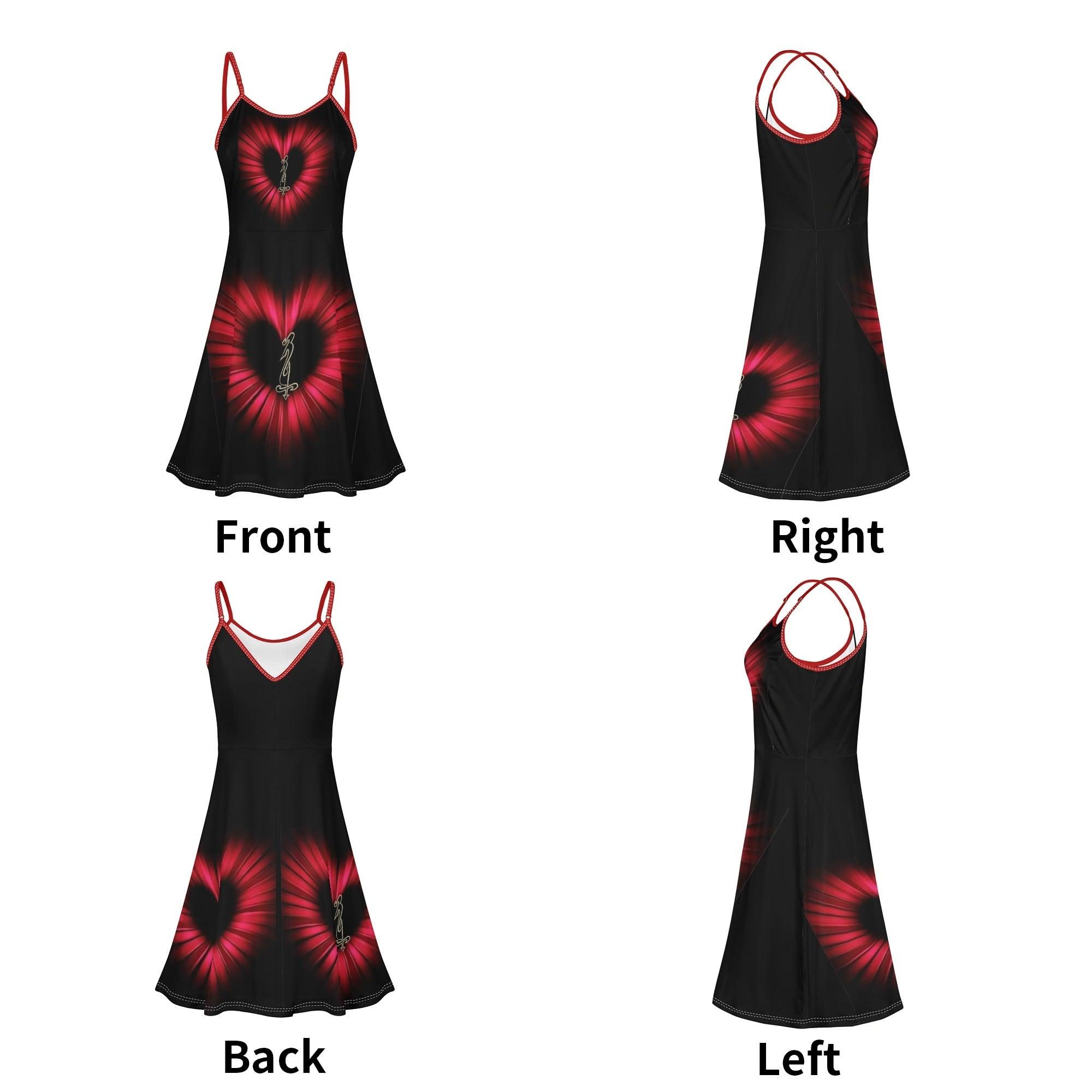 Women's Lounge Sleeveless Adjustable Spaghetti Strap Short Swing Dress - MES...Where