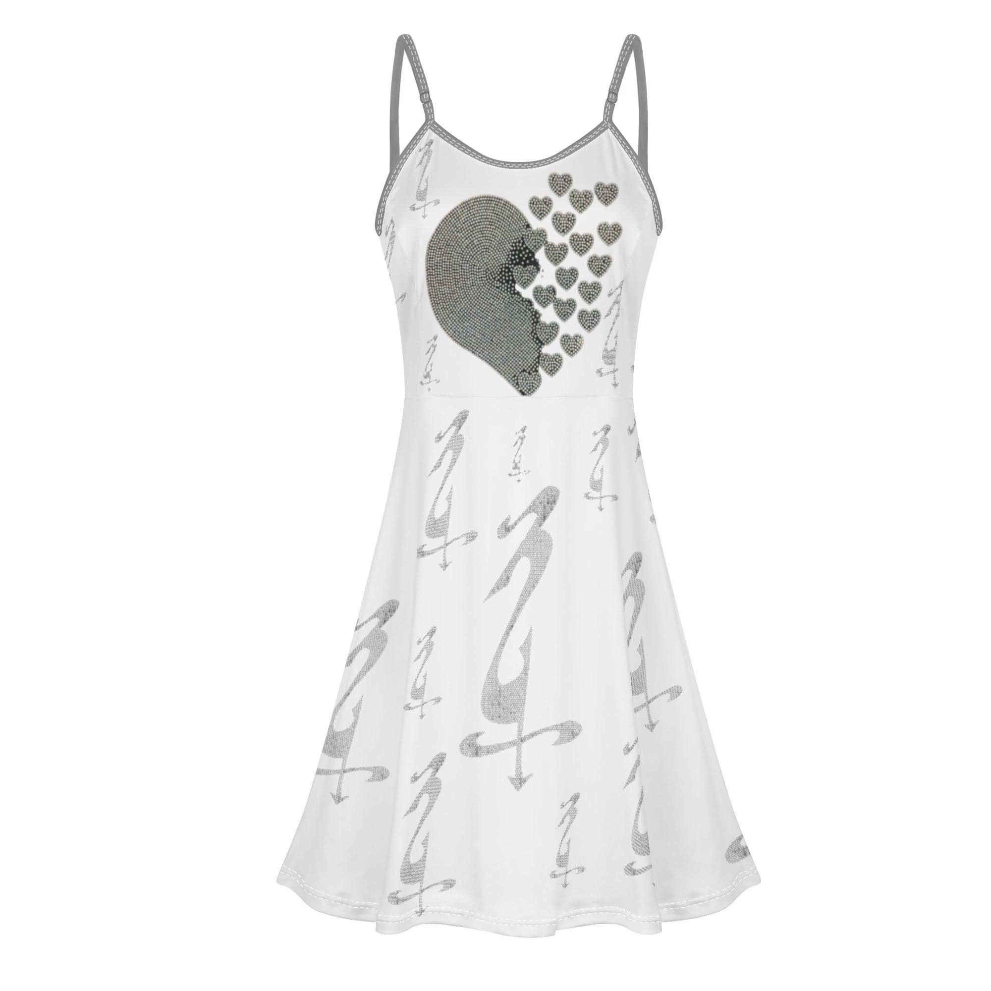 Women's Lounge Sleeveless Adjustable Spaghetti Strap Short Swing Dress - MES...Where